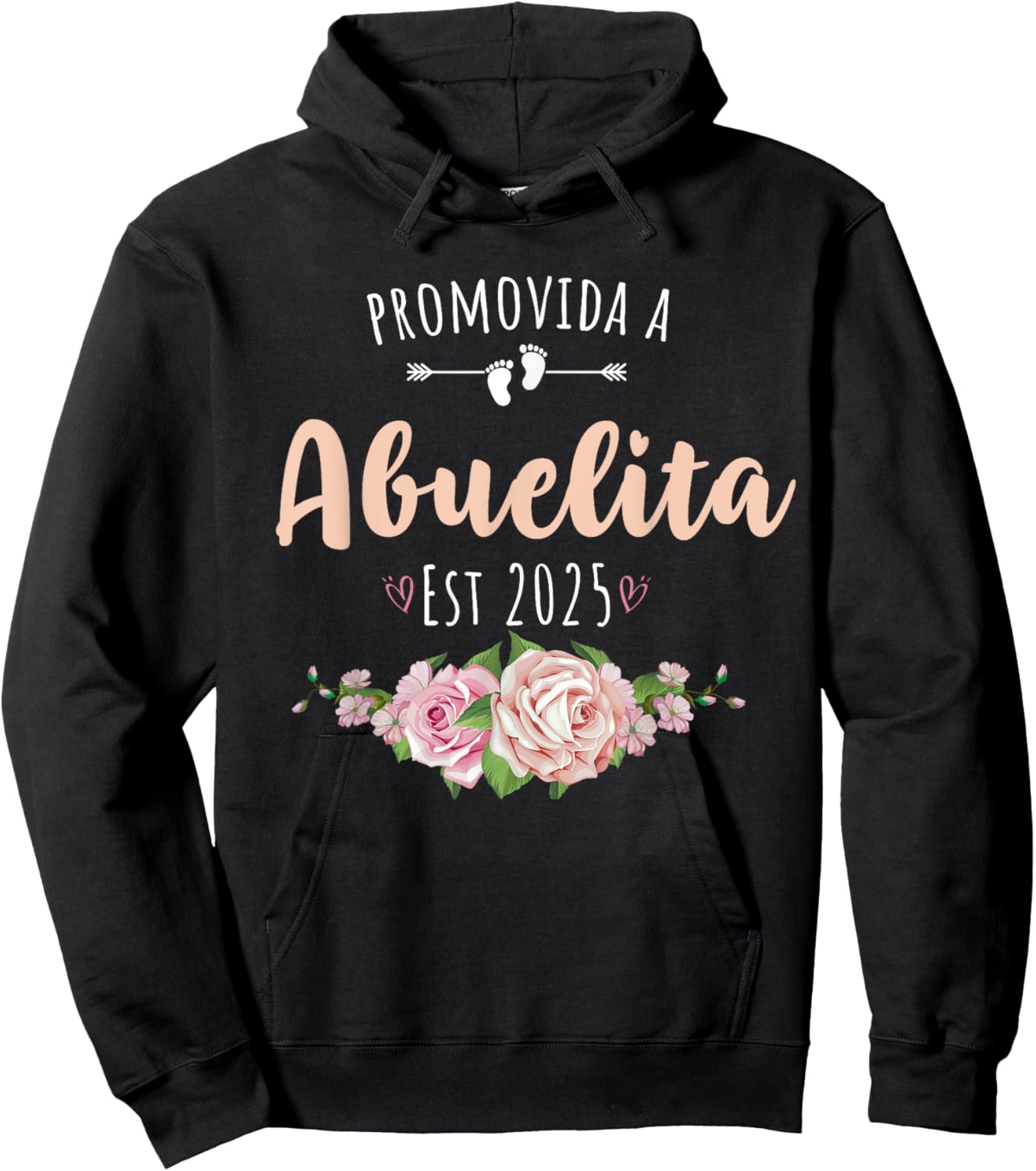 Promovida A Abuelita 2025 Spanish Pregnancy announcement Hoodie - Hoodie | Black