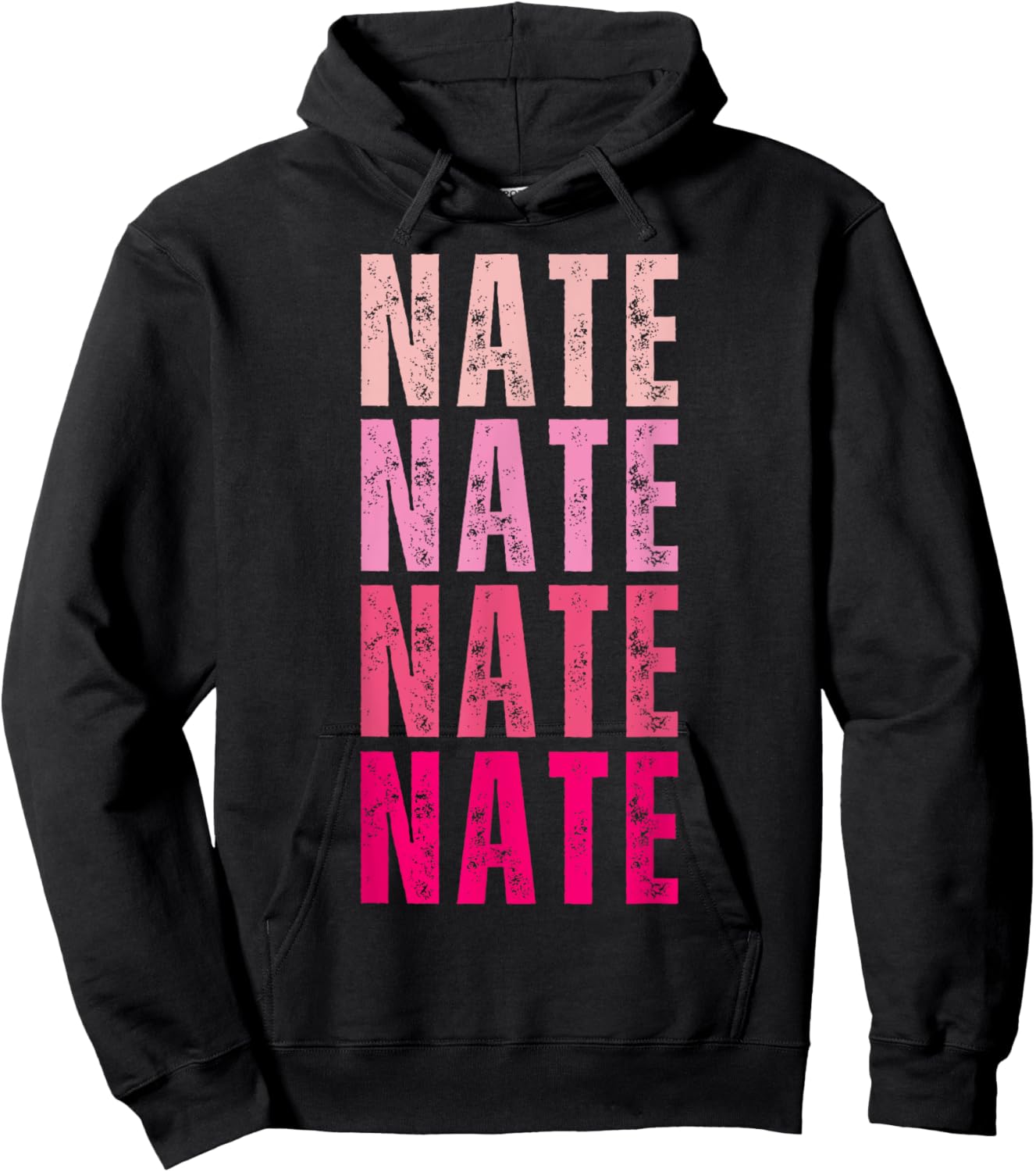 Nate Personalized Name I Love Nate Vintage Hoodie - Hoodie | Black
