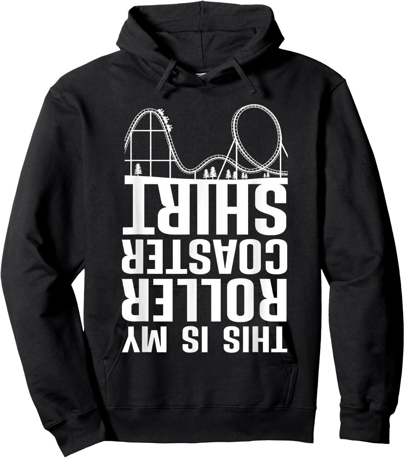 Cute Roller Coaster Women Rollercoaster Theme Park Hoodie - Hoodie | Black