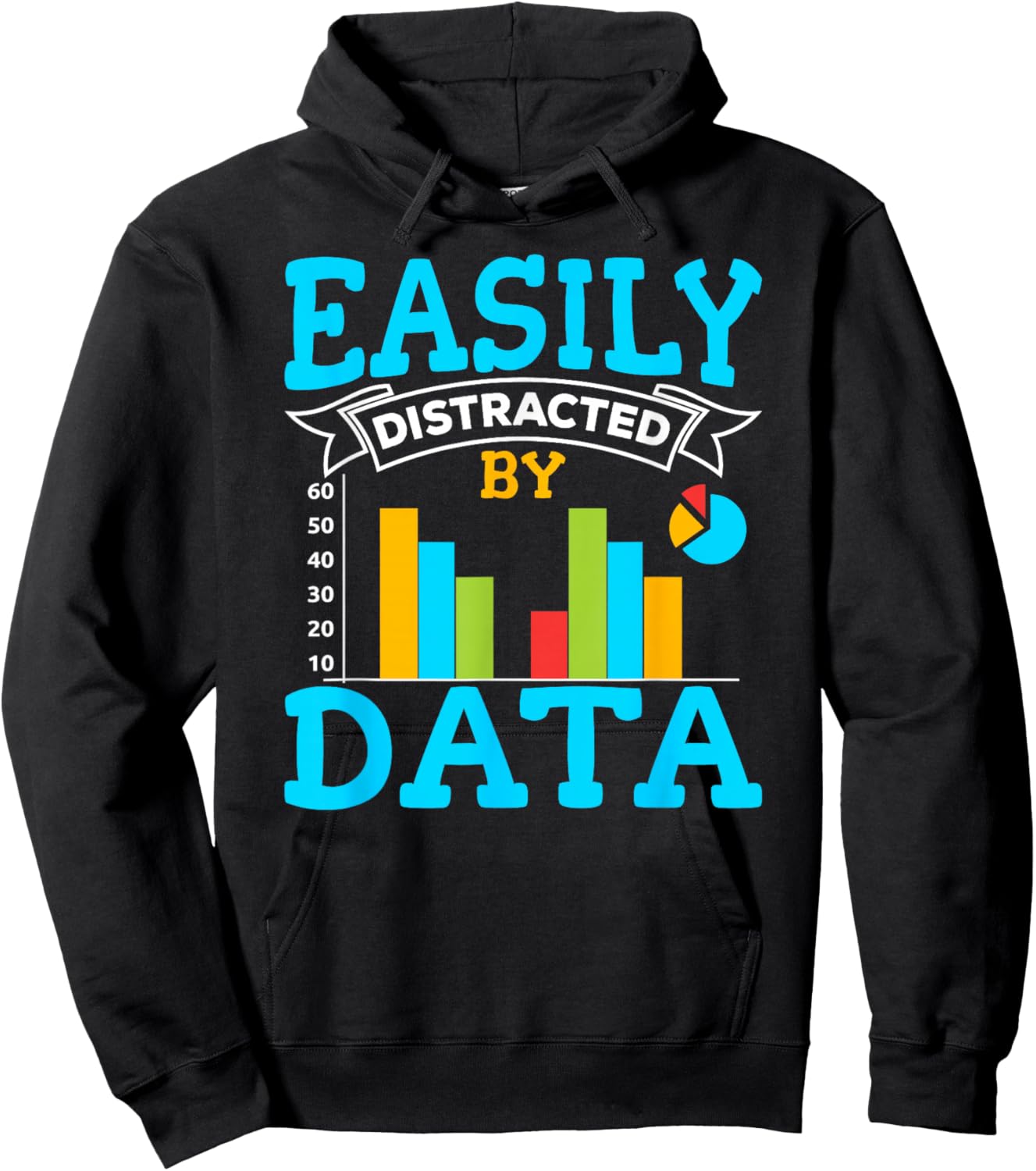 Distracted By Data Analyst Data Scientist Data Science Hoodie - Hoodie | Black