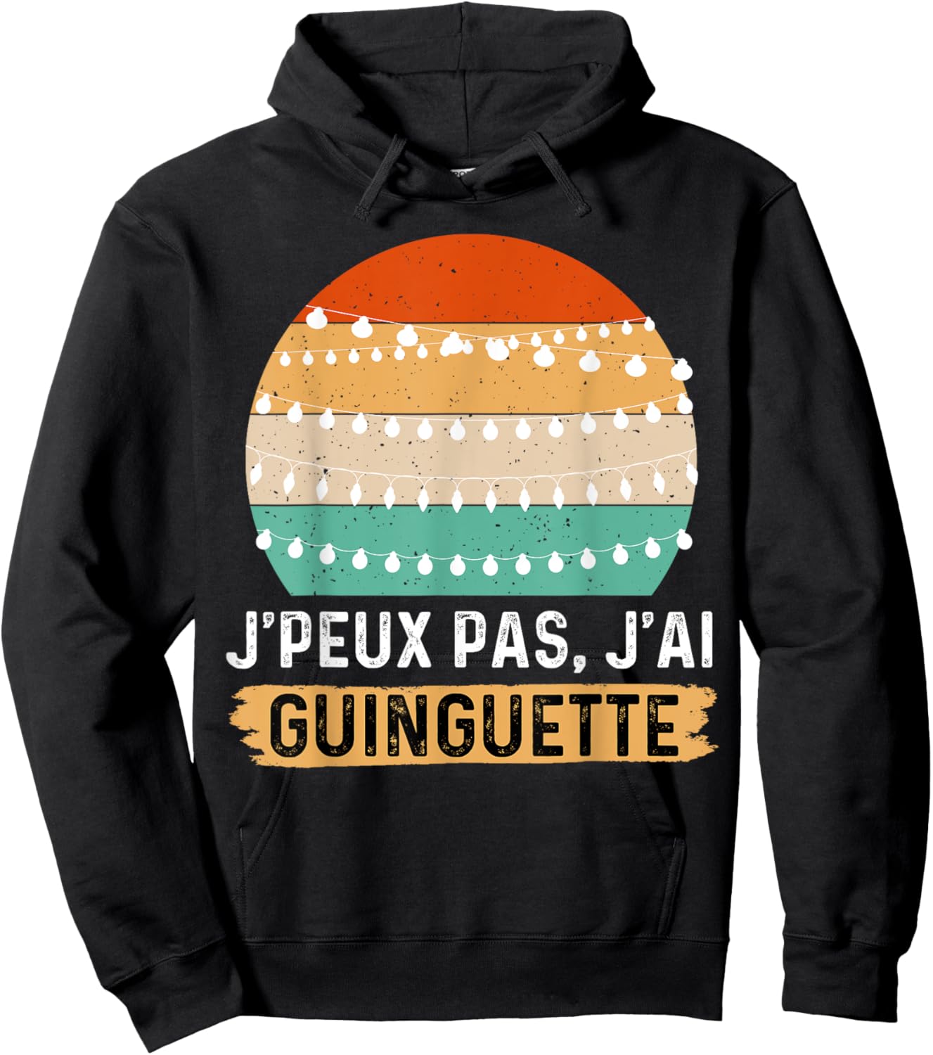 Je peux pas j'ai Guinguette , Black, S Hoodie - Hoodie | Black