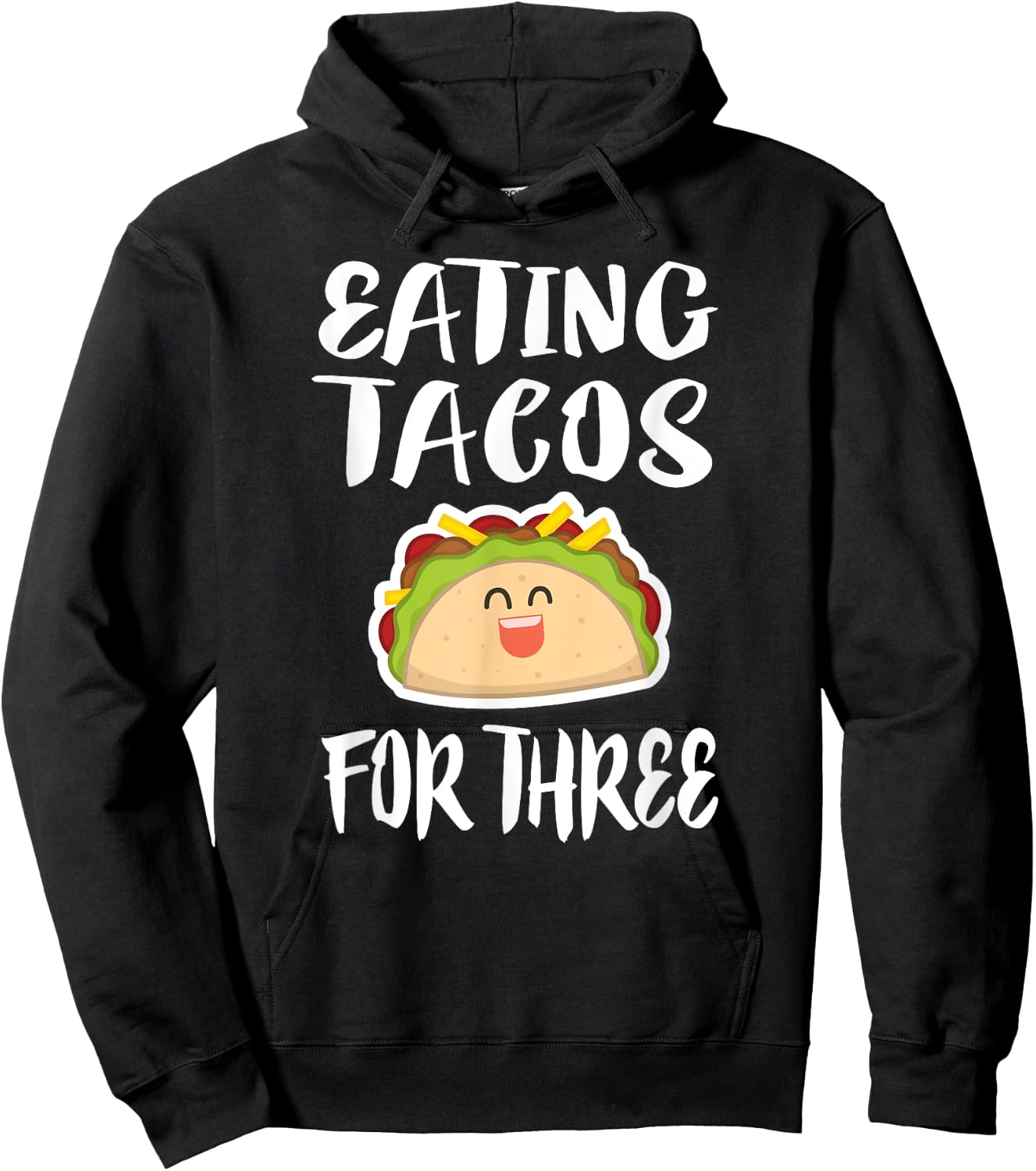 Eating Tacos For Three Pregnant Mom Twins Gift Hoodie - Hoodie | Black