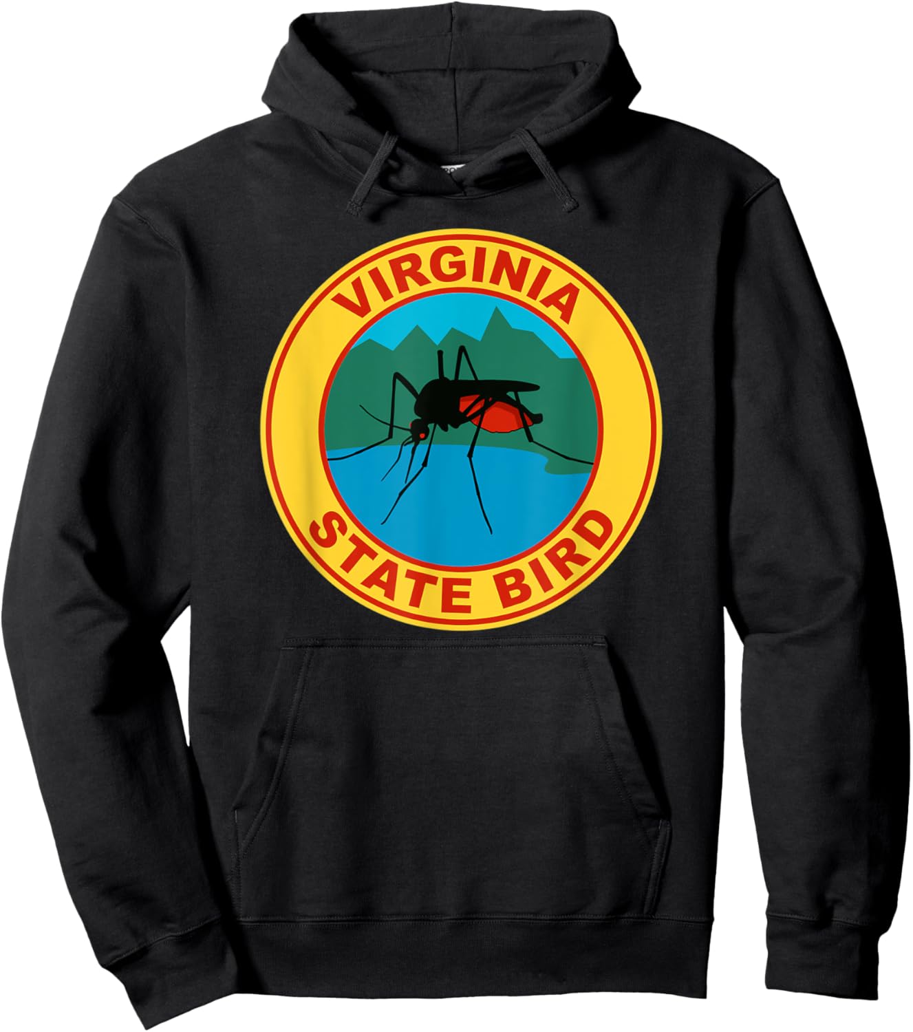 Funny Virginia Mosquito State Bird Hoodie - Hoodie | Black