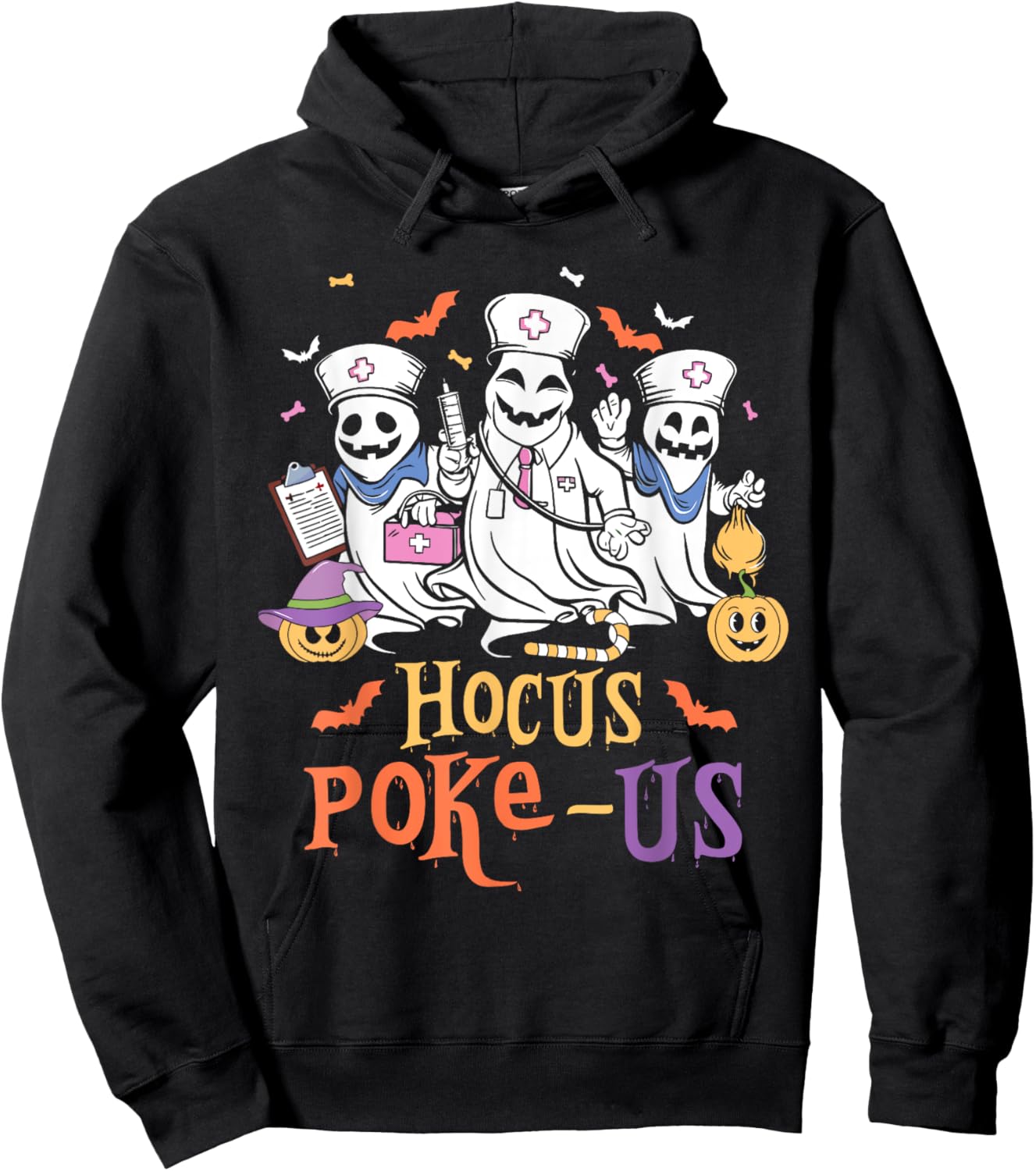 Phlebotomist Halloween,Medical Lab Tech,ER Crew Spooky Nurse Hoodie - Hoodie | Black