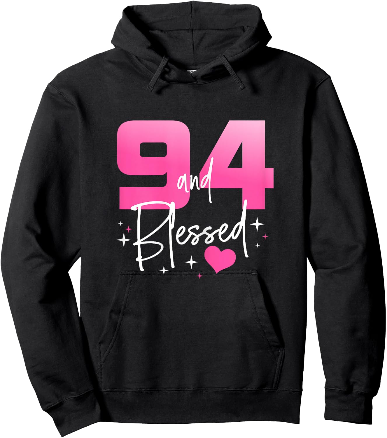 94 and Blessed Chapter 94 Year Old Gifts 94th Birthday Gifts Hoodie - Hoodie | Black