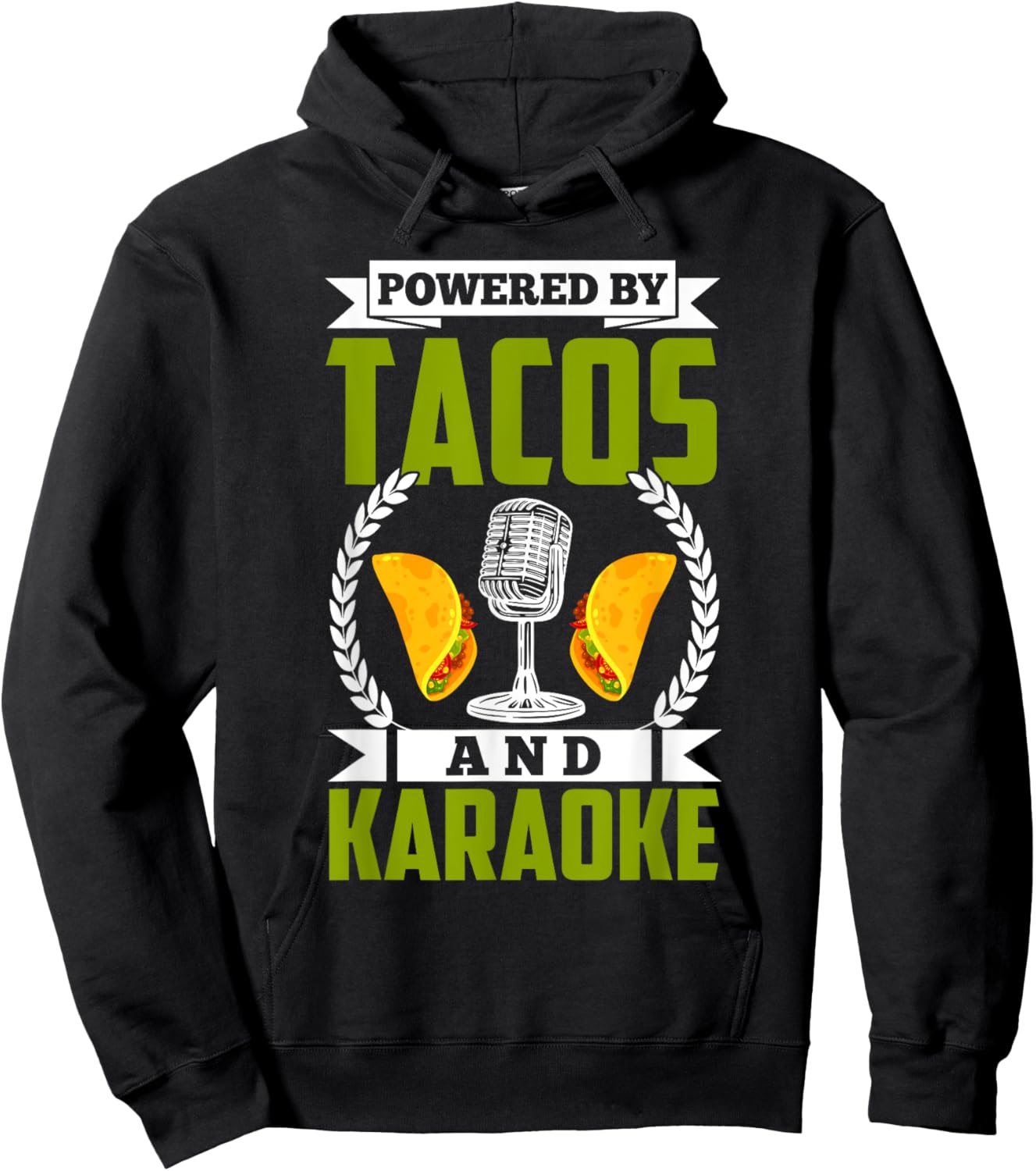 Karaoke Shirt Funny Taco Lover Karaoke Singer Karaoke Lover Hoodie - Hoodie | Black