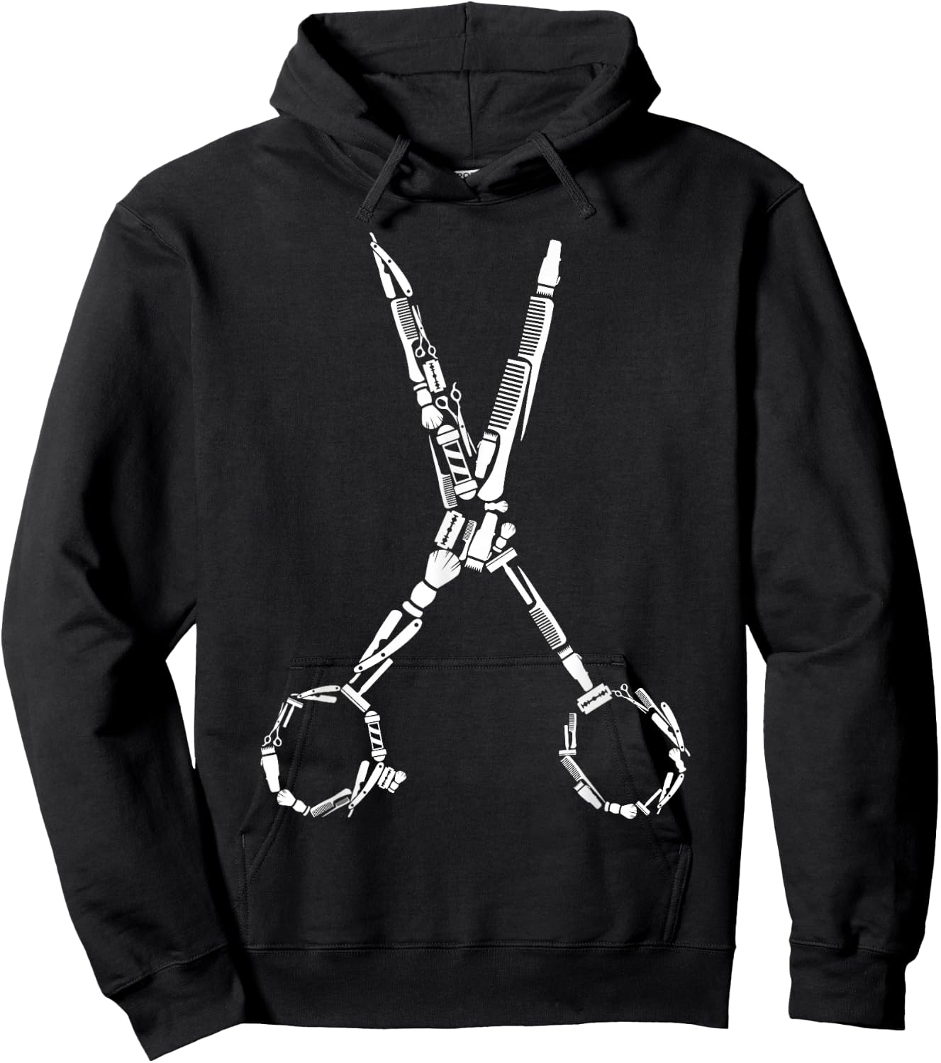 Scissors Silhouette Hoodie - Hoodie | Black