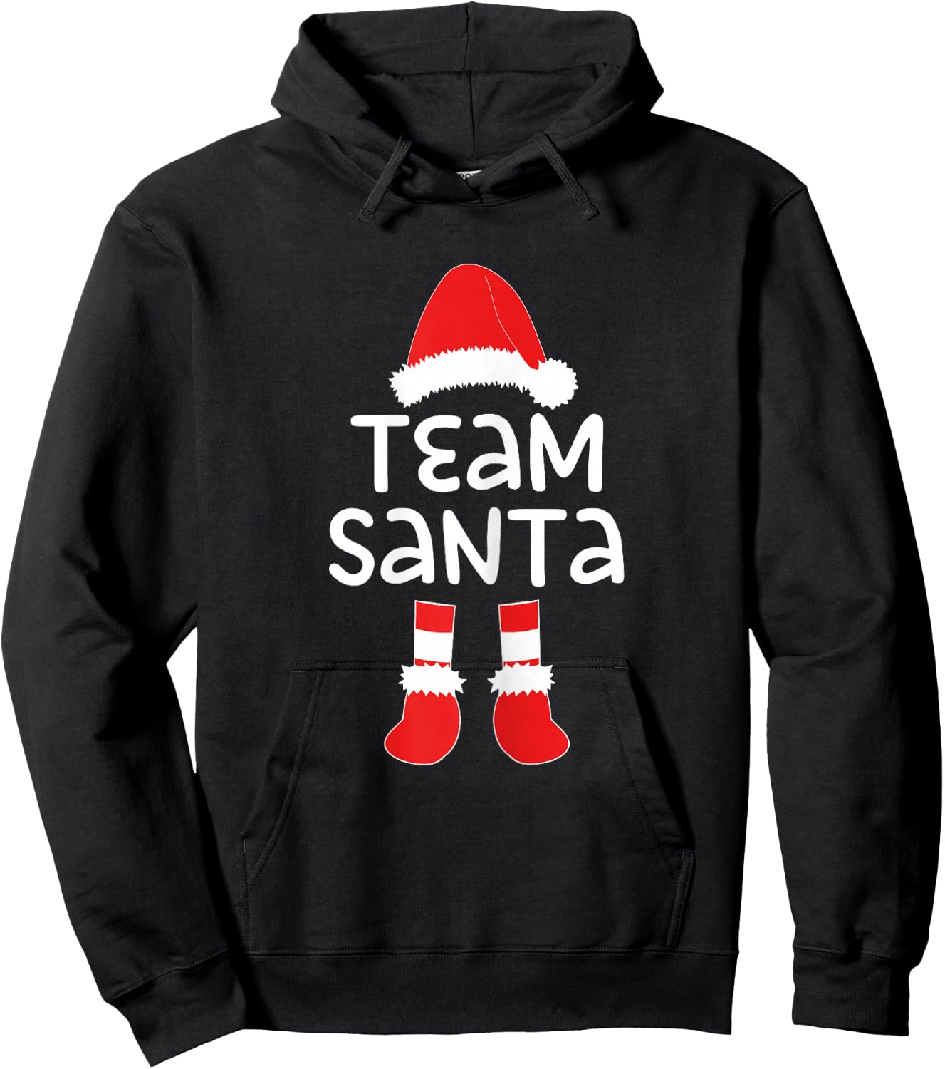 Team Santa Shirt Women Girl Santa Squad Christmas Hoodie - Hoodie | Black