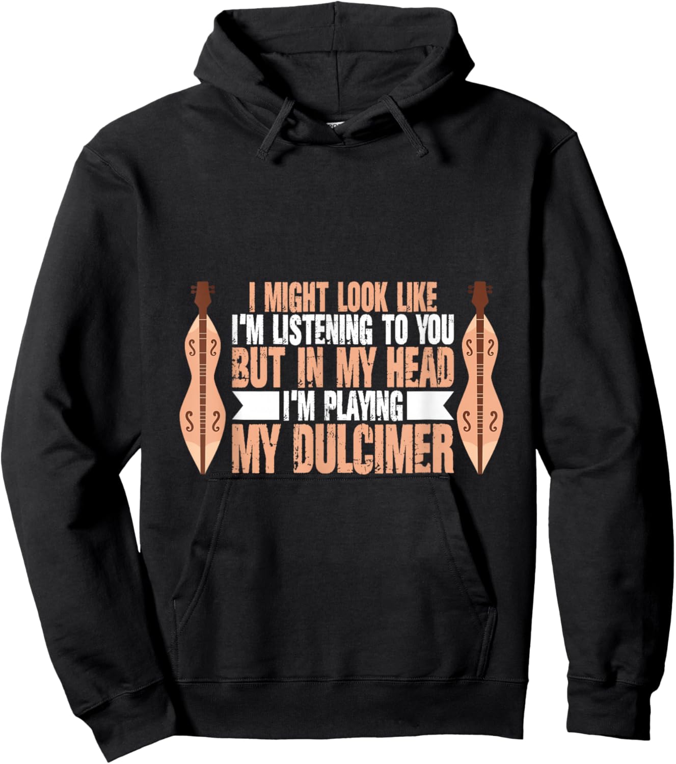 I'm Playing My Dulcimer For Dulcimer Player Hoodie - Hoodie | Black