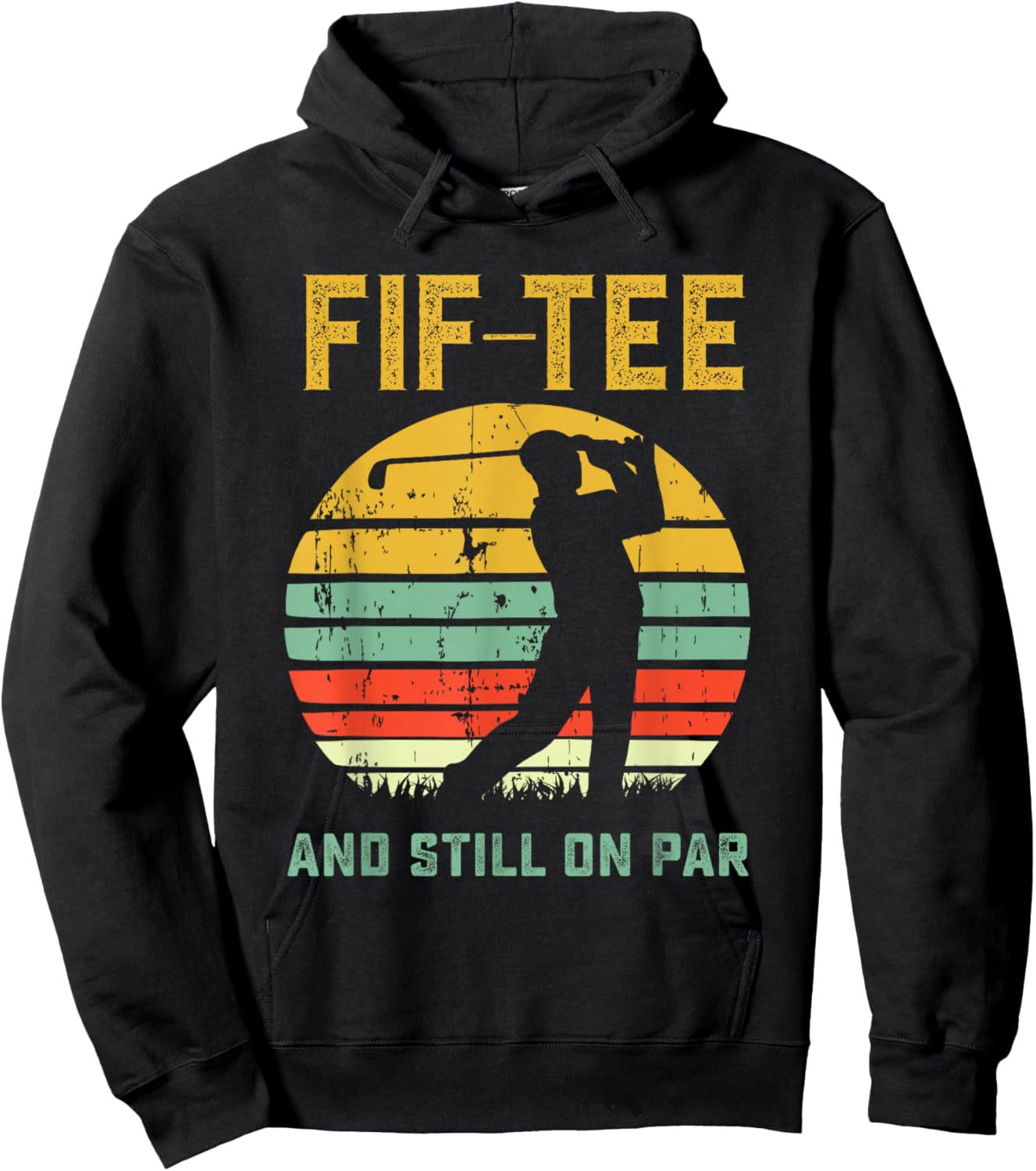 Funny 50th Birthday Golf Pun Golfing 50 Year Old Golfer Hoodie - Hoodie | Black
