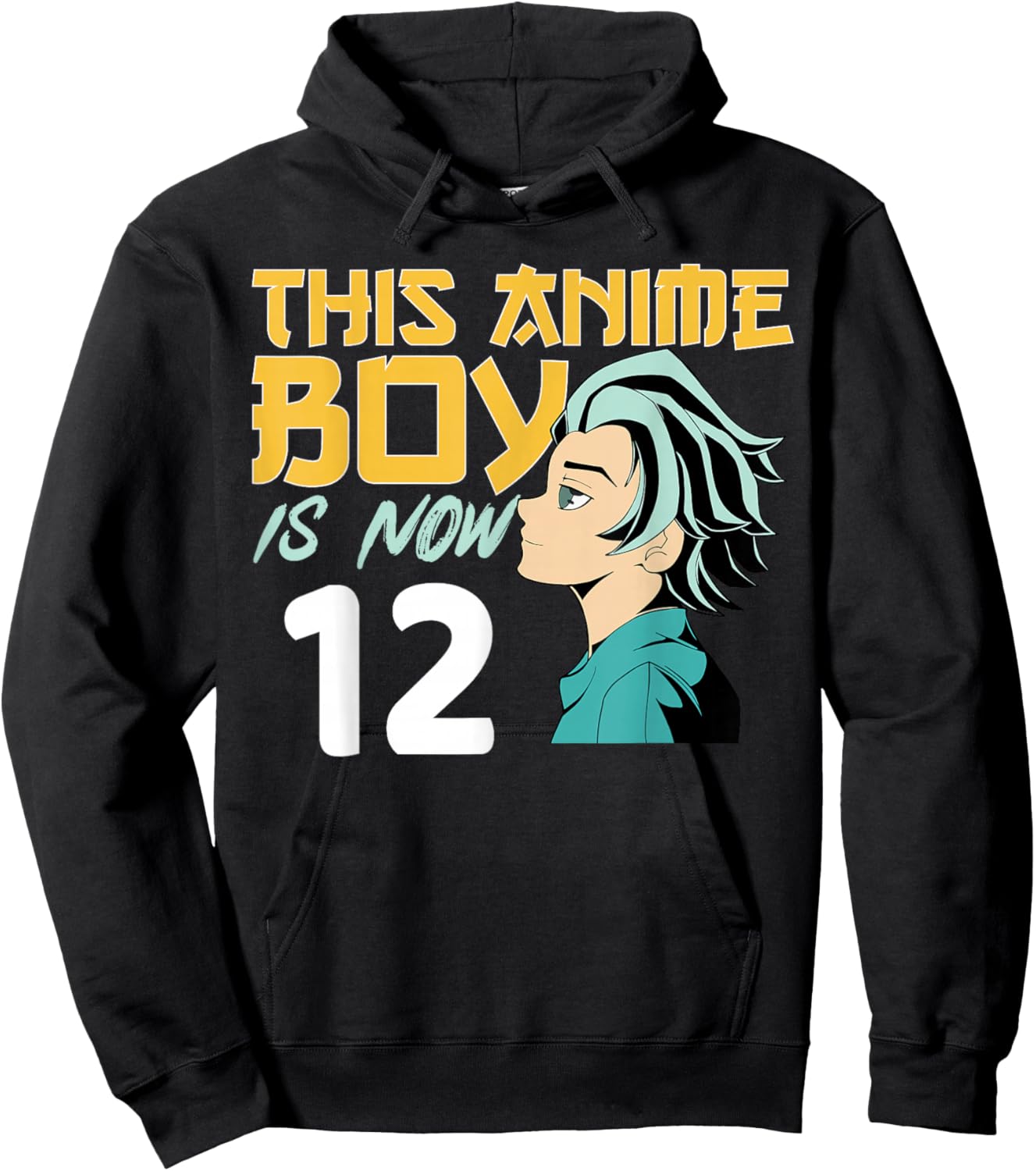 This Anime Boy Is Now 12 Years Old 12 th Birthday Boy Hoodie - Hoodie | Black