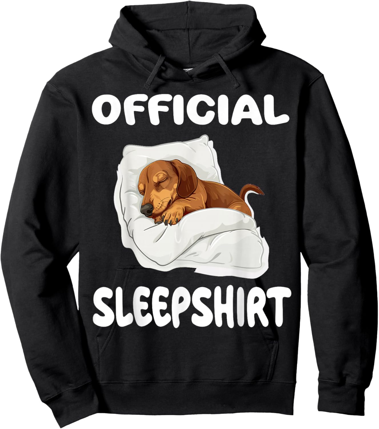 Dachshund Doxie Dog Official Sleepshirt Pajamas Nightgown Hoodie - Hoodie | Black