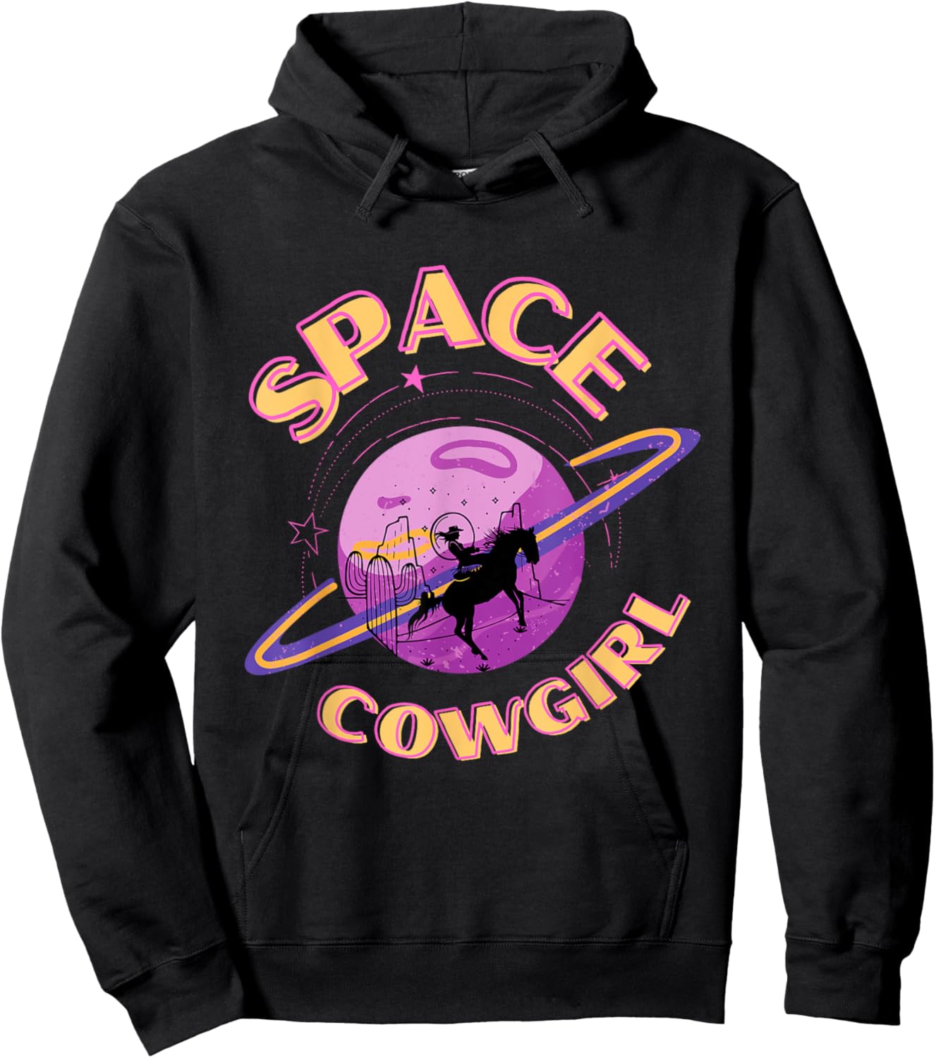 Space Cowgirls Bachelorette Party Rodeo Western Aesthetic Hoodie - Hoodie | Black