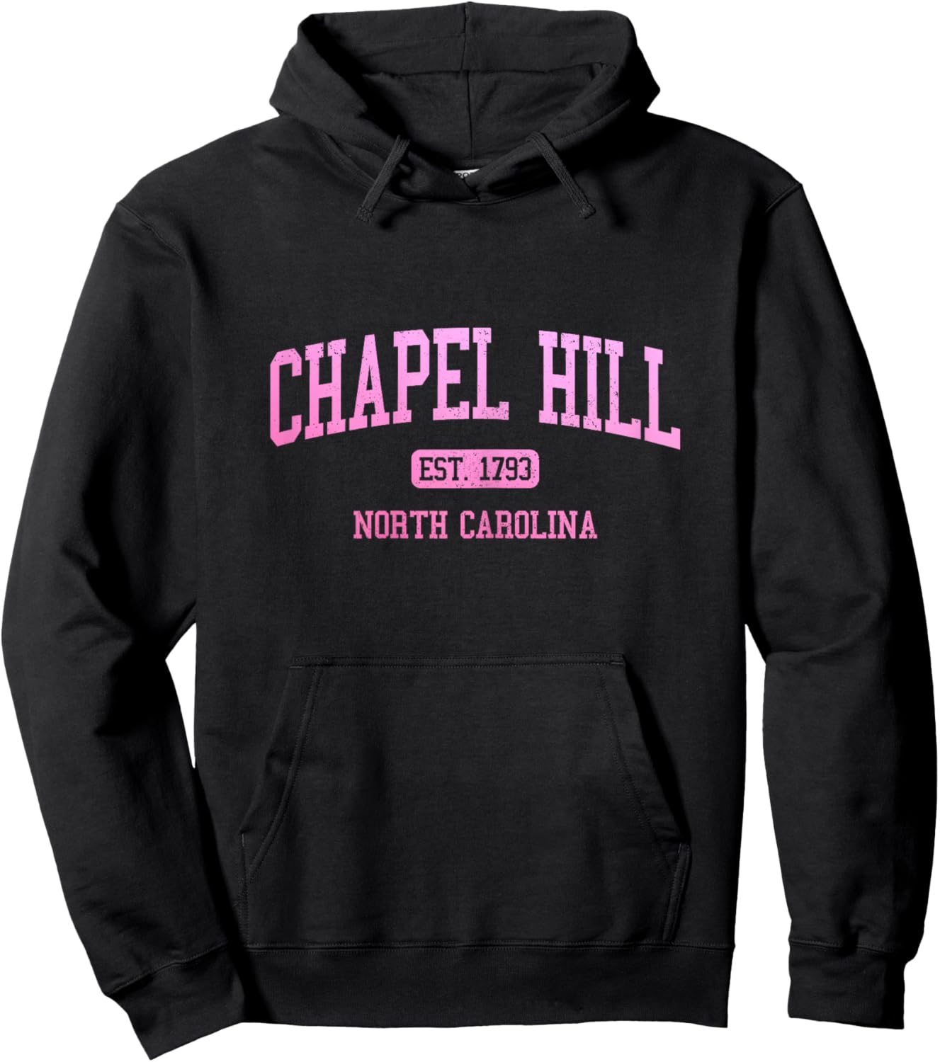 Chapel Hill North Carolina Vintage Pride Sports Hoodie - Hoodie | Black