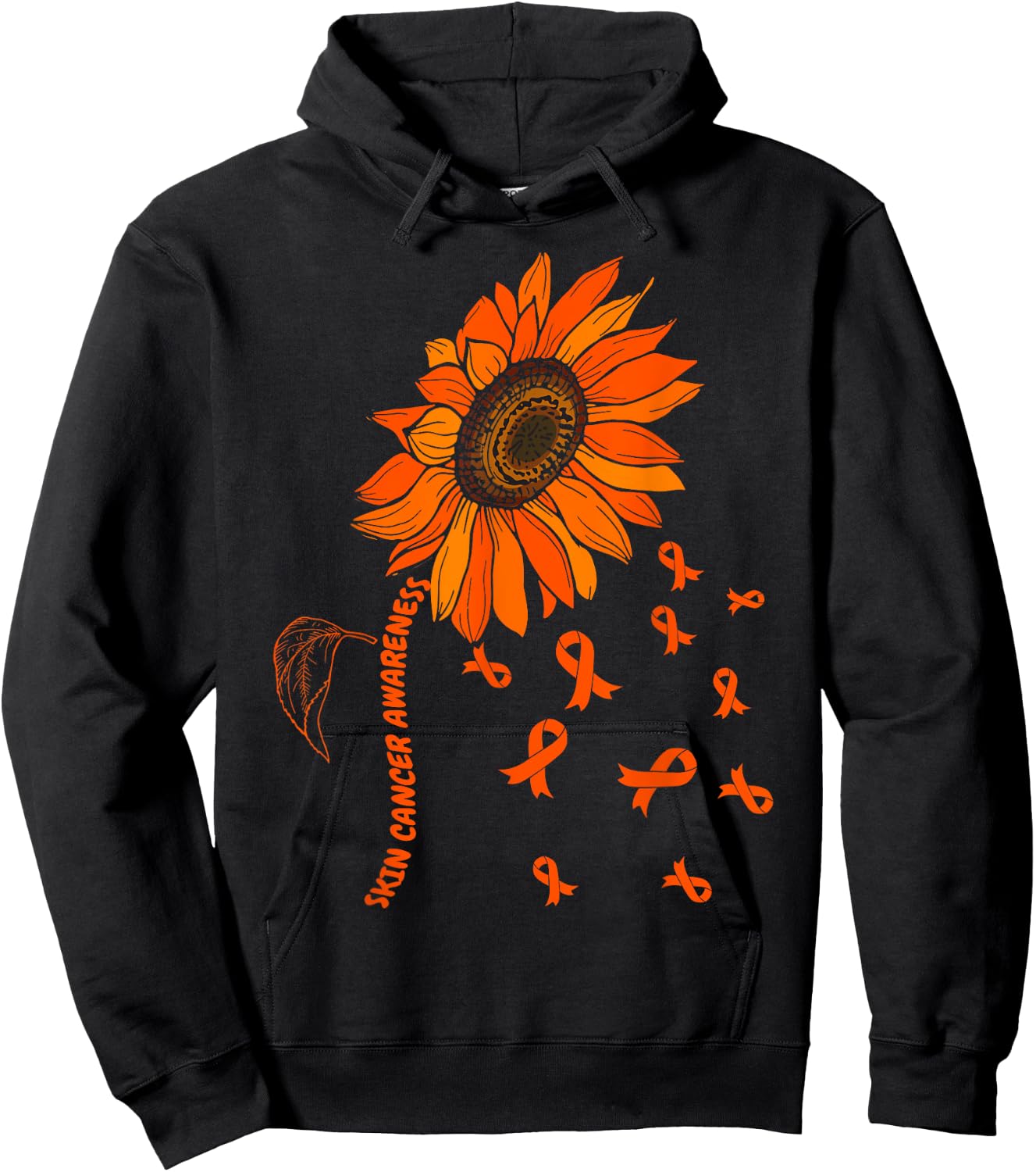 Skin Cancer Awareness Sunflower Skin Cancer Awareness Hoodie - Hoodie | Black