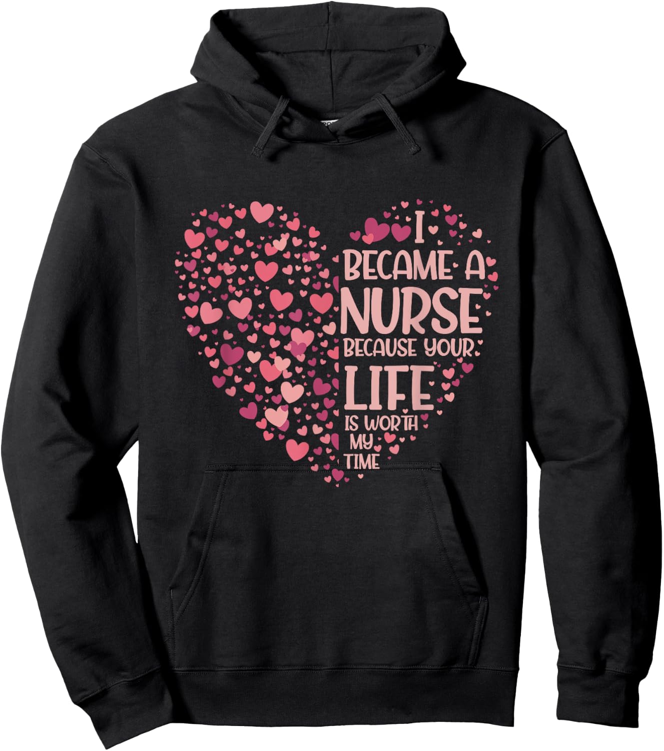 Medicine Hospital Nursing Heart Gift Nurse Hoodie - Hoodie | Black