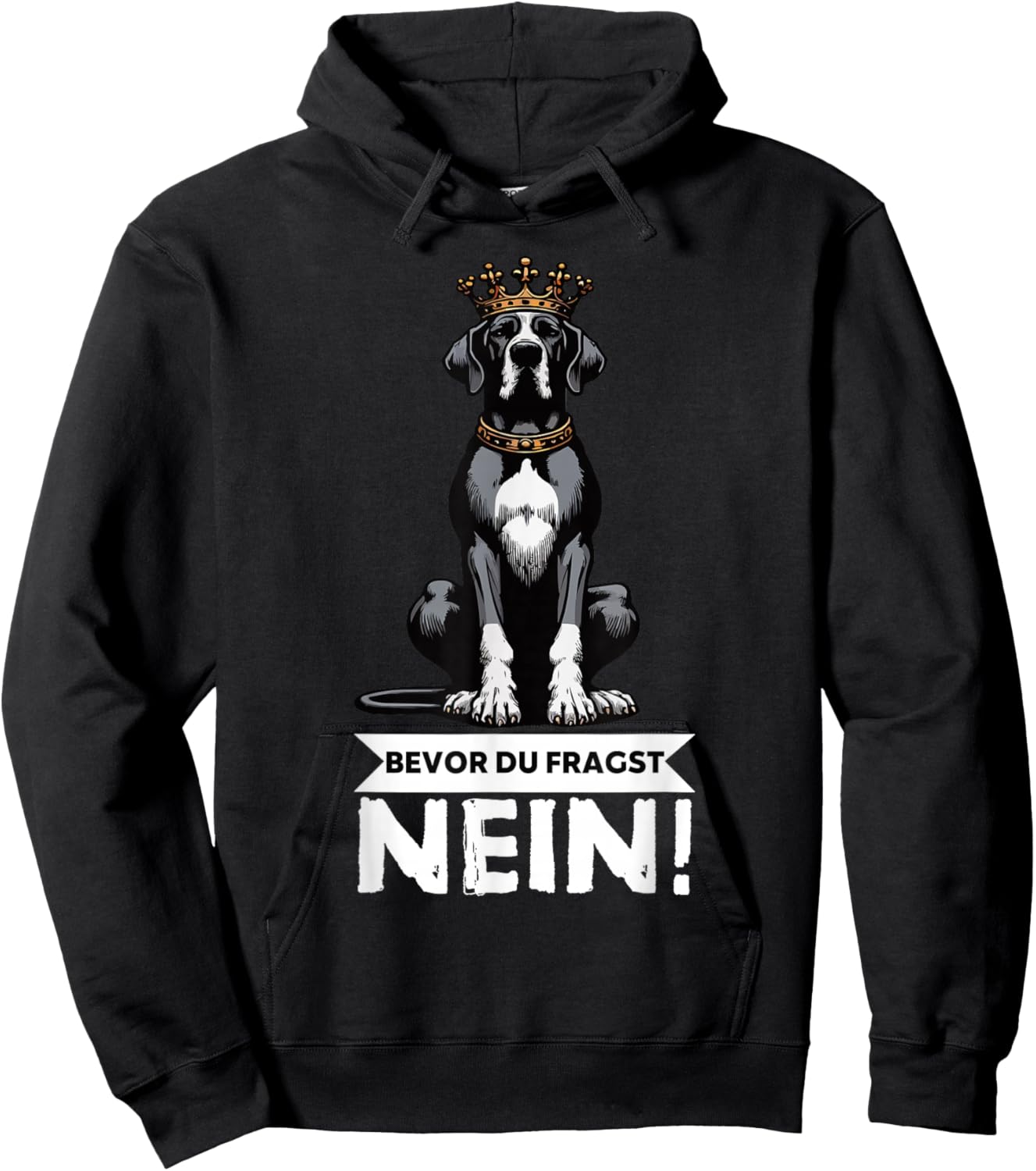 Bevor Du Fragst Nein Deutsche Dogge Doggenbesitzer Doggen Hoodie - Hoodie | Black