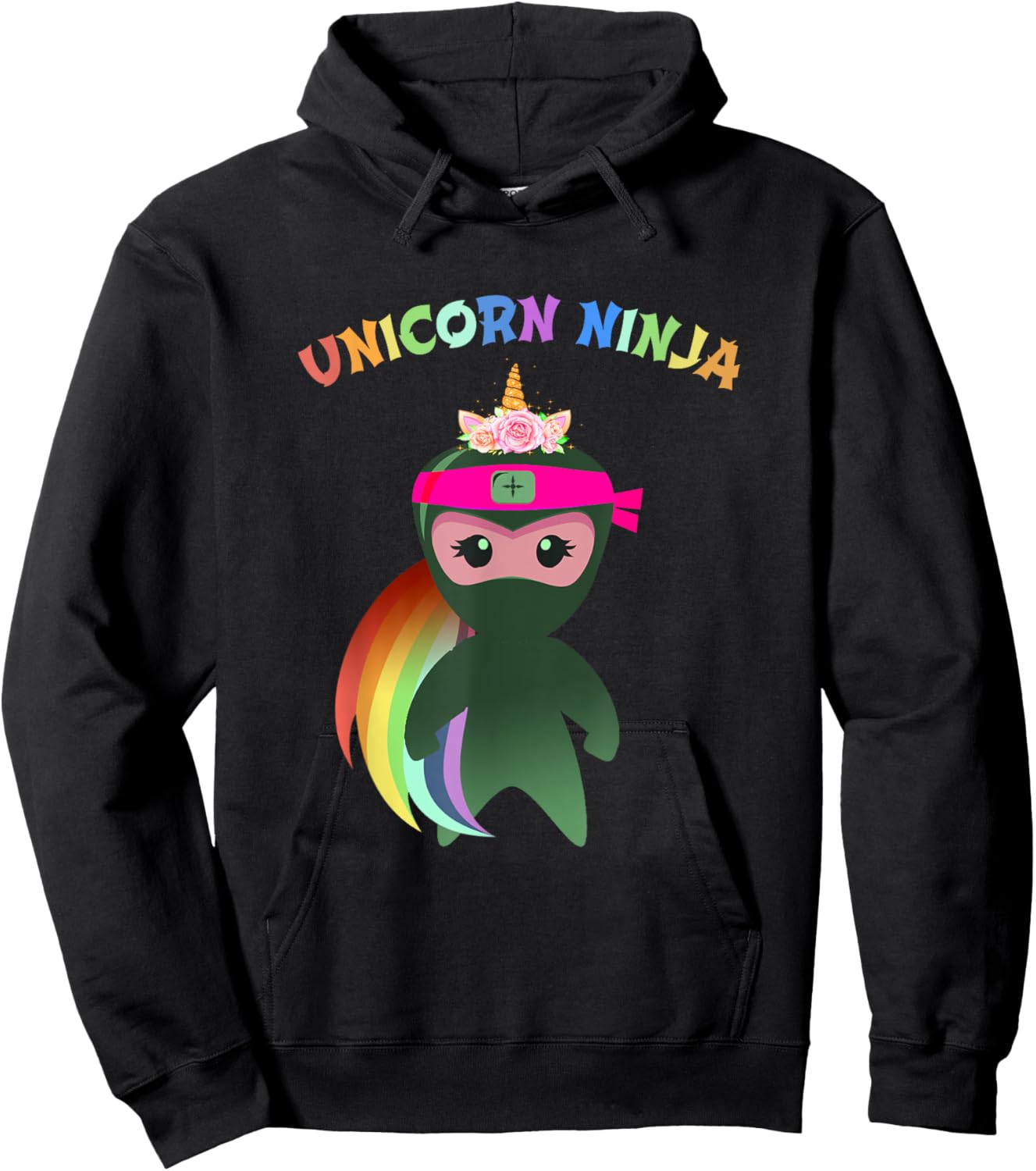 Funny Unicorn Ninja Disguise Spy Girls Kids & Teachers Squad Hoodie - Hoodie | Black
