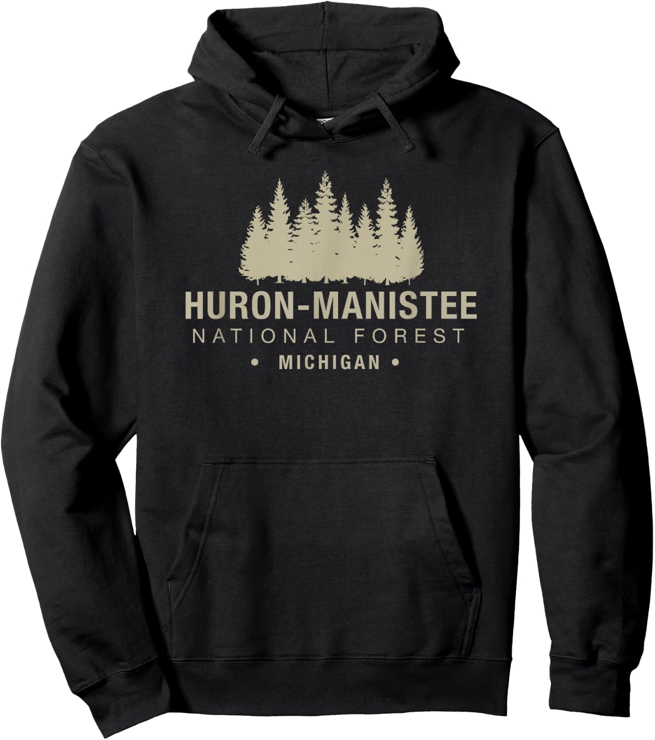 Huron Manistee National Forest Michigan Hoodie - Hoodie | Black