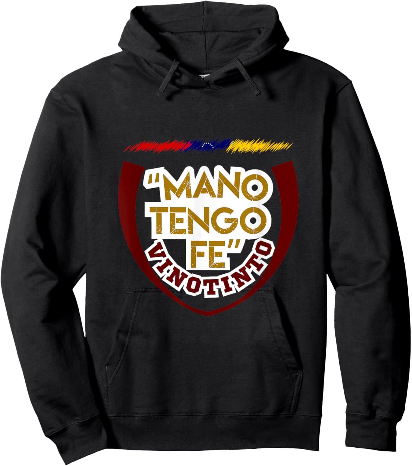 "Hand I Have Faith" I Flannel "Vinotinto" I Venezuela I VZLA Hoodie - Hoodie | Black