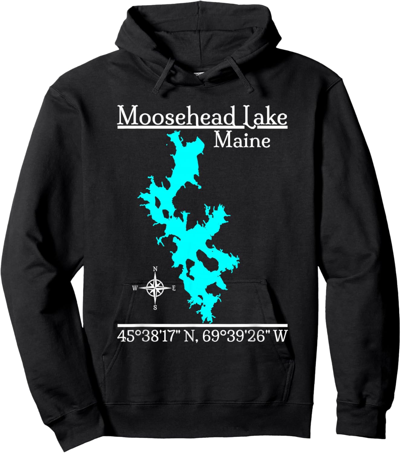 Moosehead Lake - Maine Hoodie - Hoodie | Black
