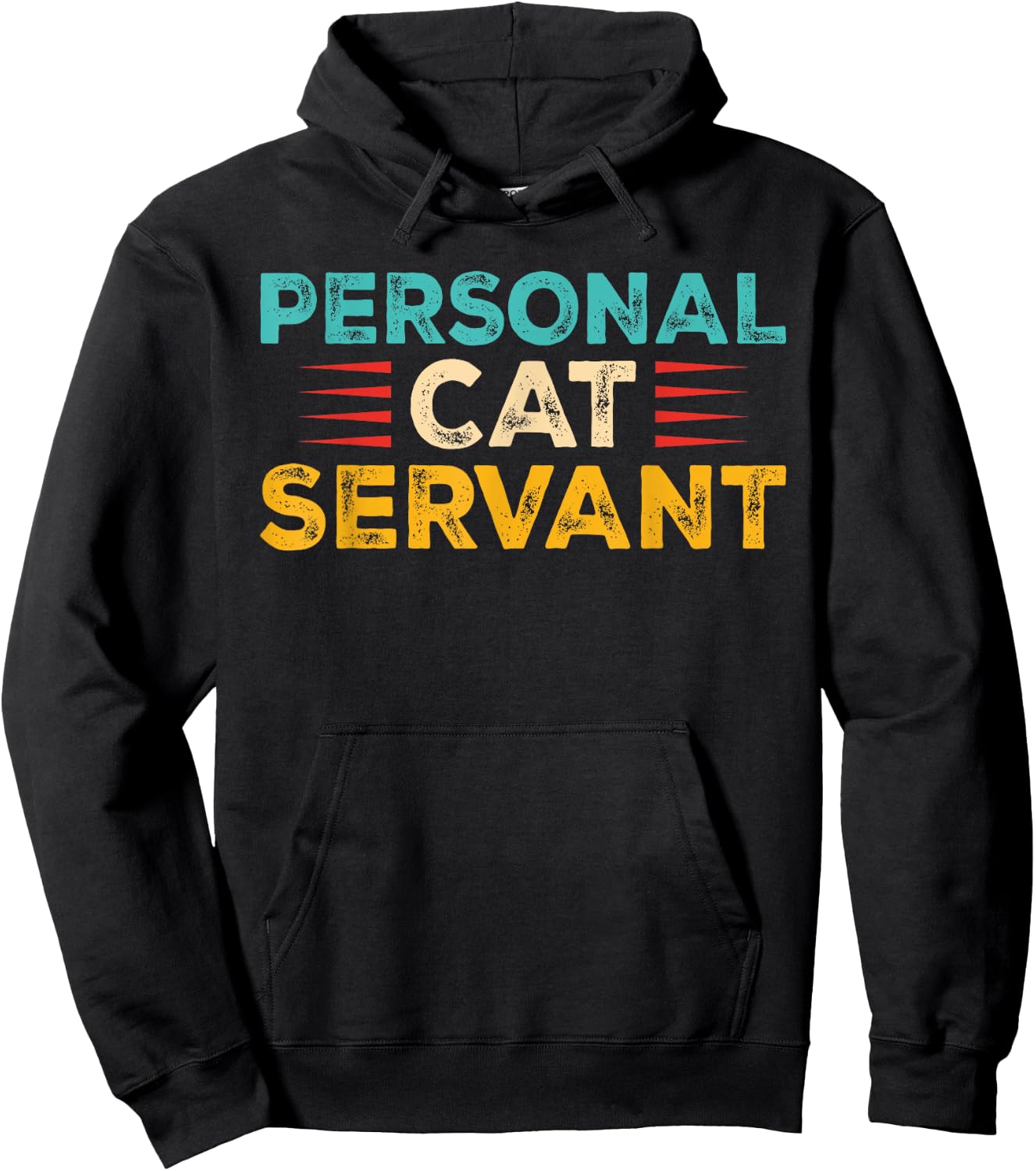 Funny Cat Personal Cat Servant Cat Lover Men Women Hoodie - Hoodie | Black
