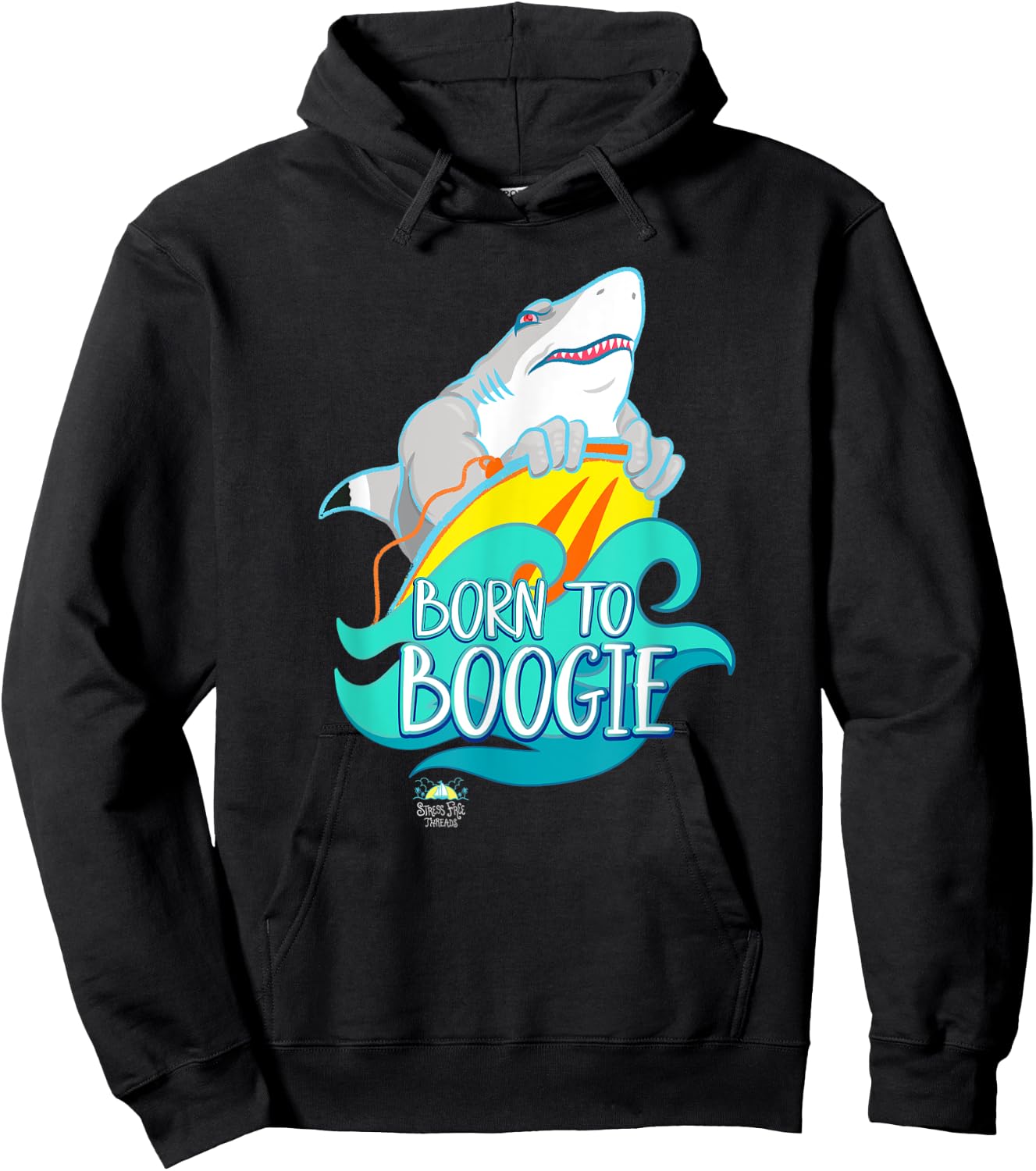 Boogie Board Shirt Born to Boogie Shark Hoodie - Hoodie | Black