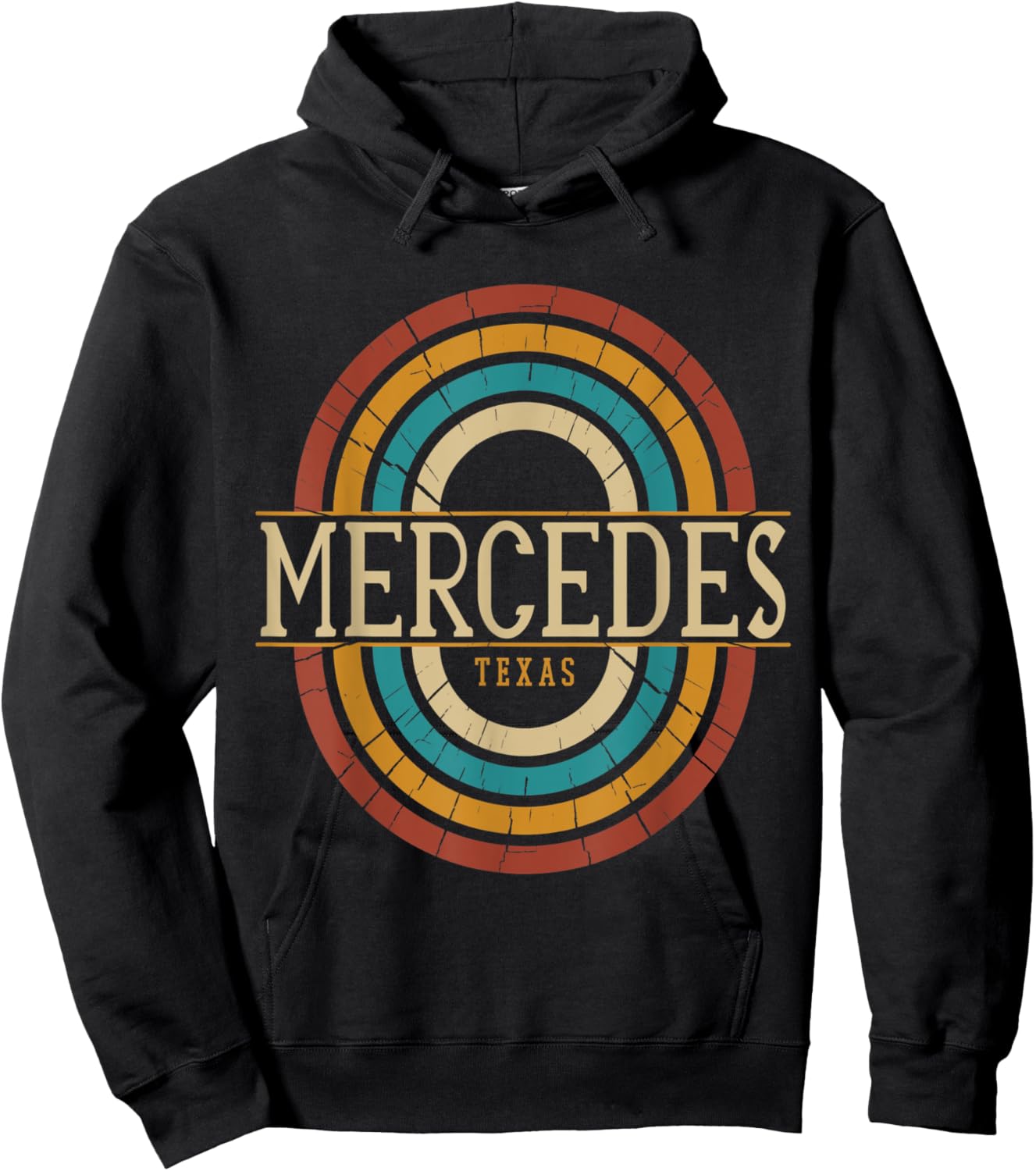 Vintage Retro Mercedes Texas TX Women Men Souvenirs Hoodie - Hoodie | Black