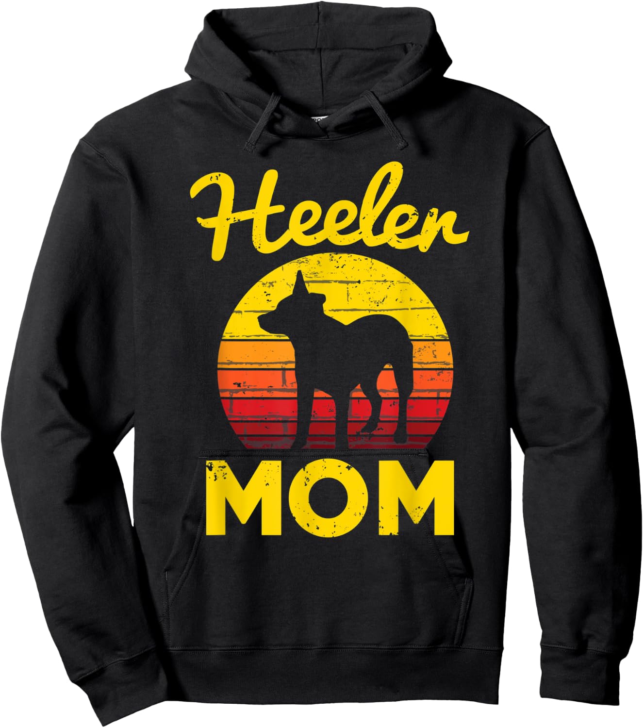 Red Blue Heeler Mom Cute Australian Cattle Dog Lover Mama Hoodie - Hoodie | Black