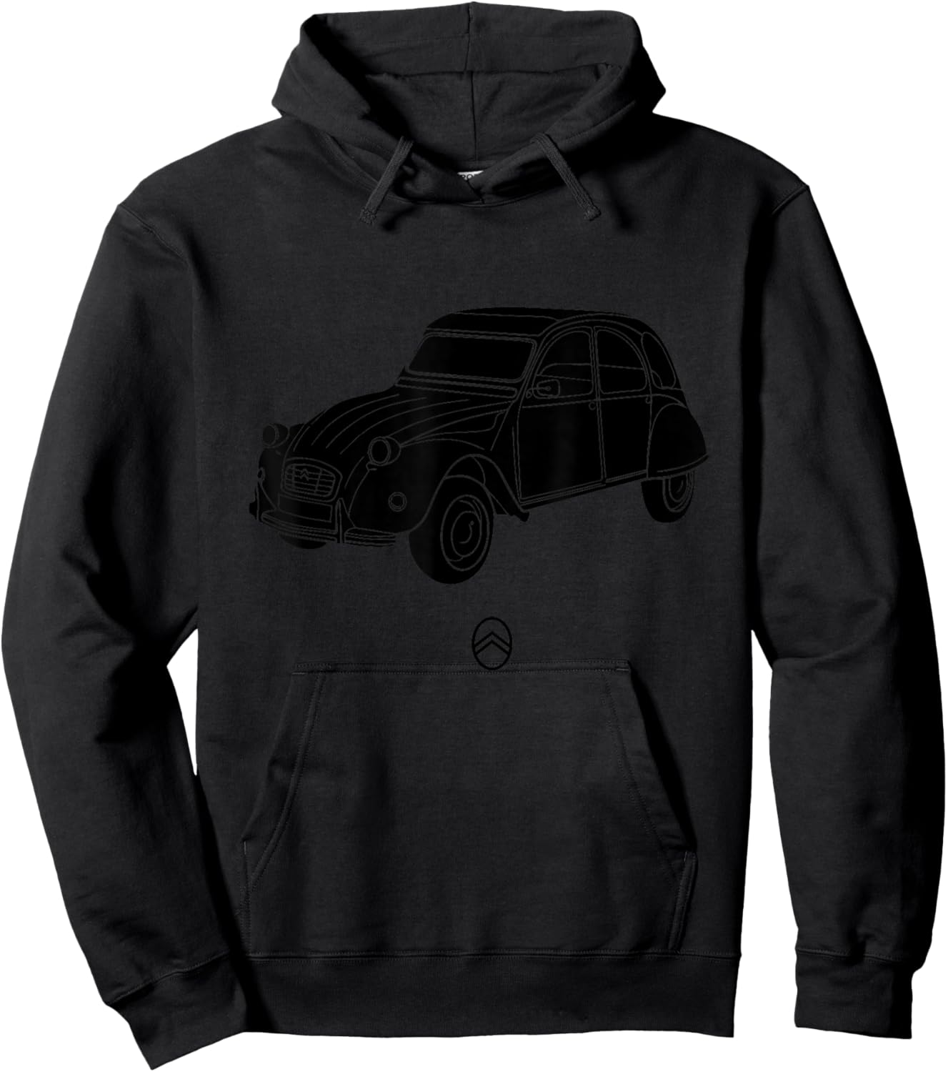 Citroën 2CV Angle Black Fill Hoodie - Hoodie | Black