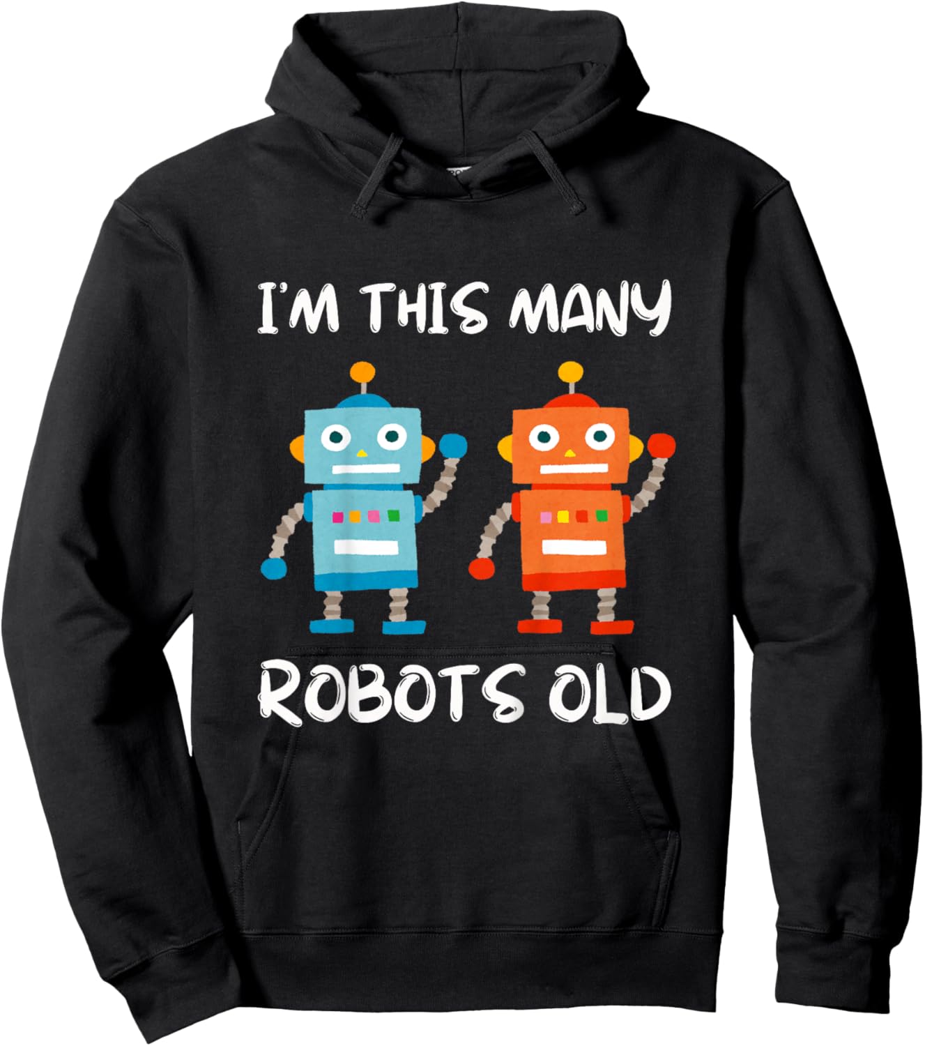 I'm This Many Robots Old - Robotics 2nd Birthday 2 Years Old Hoodie - Hoodie | Black