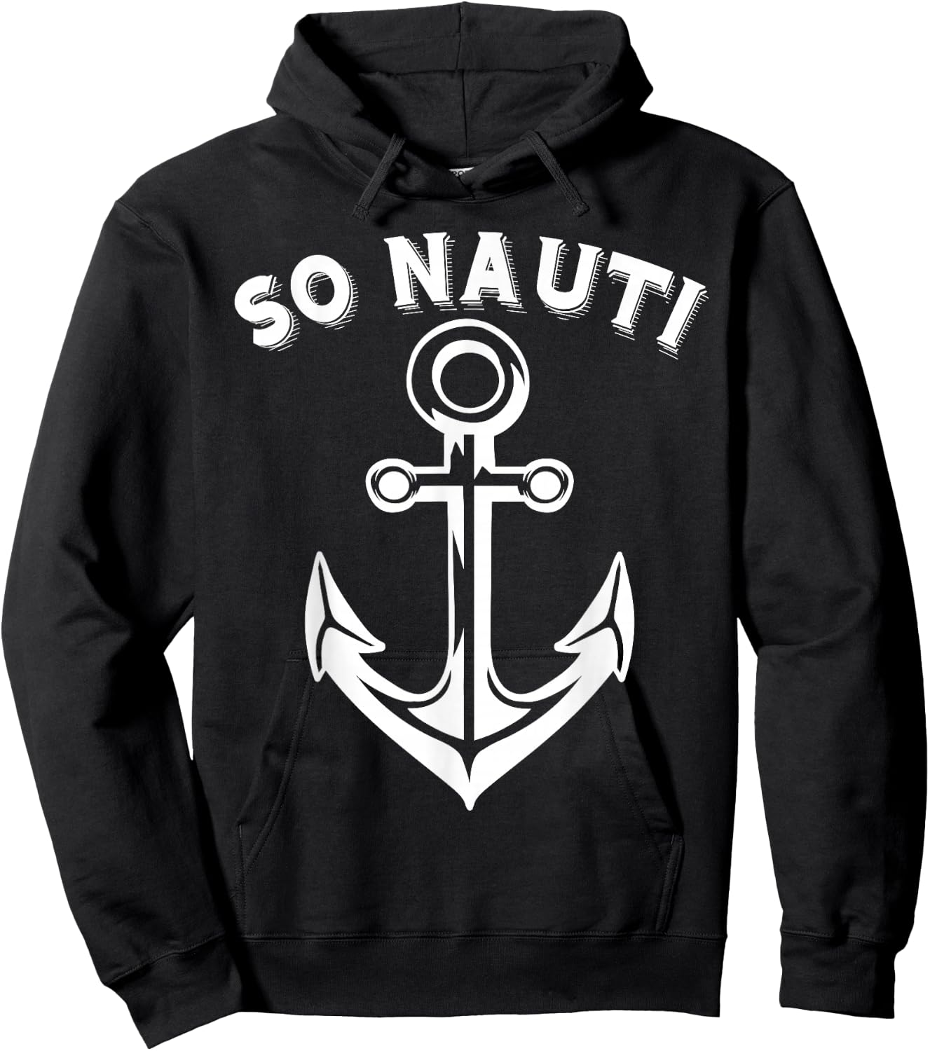 Ladies So Nauti Nautical Graphic Hoodie - Hoodie | Black