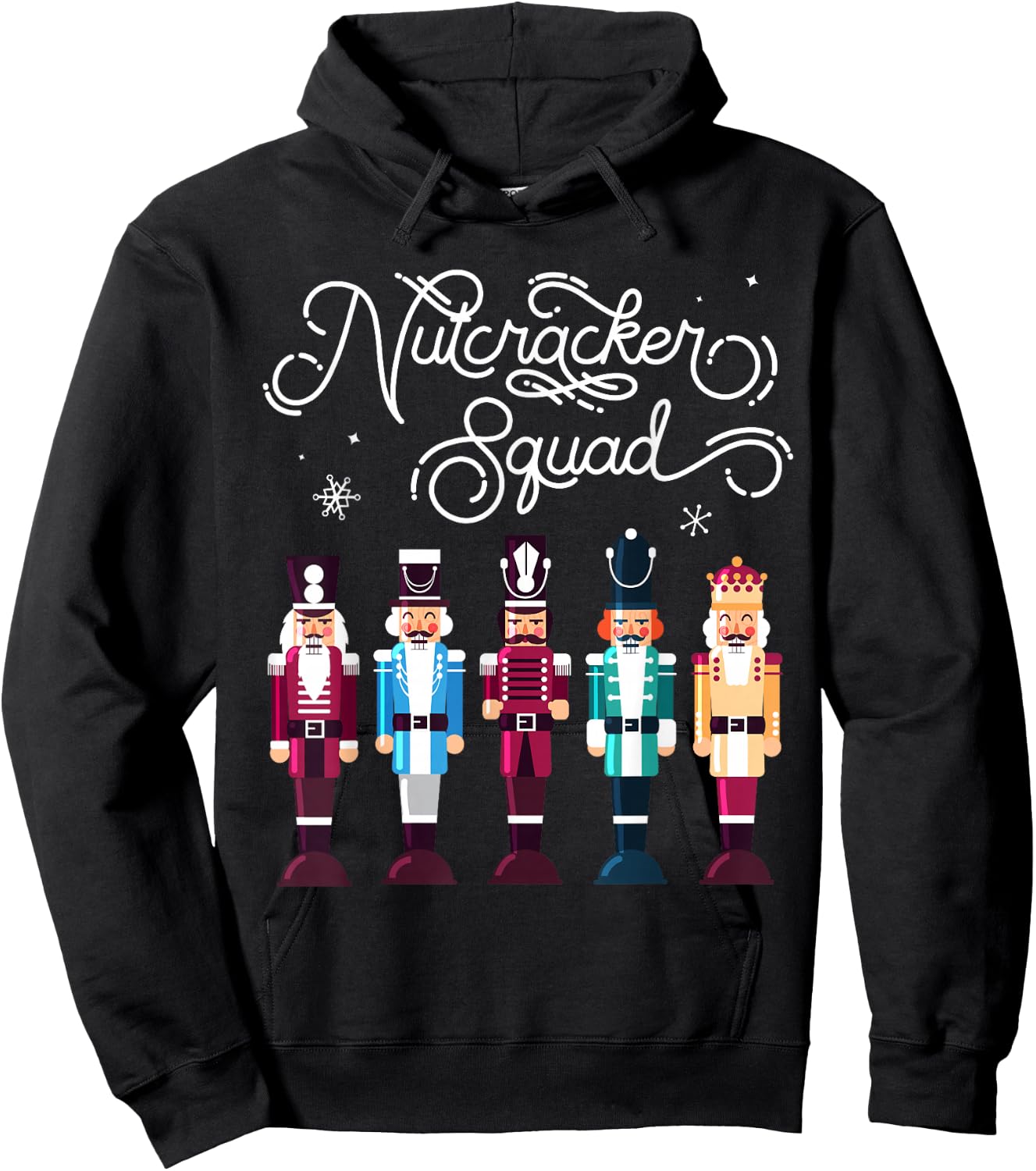 Nutcracker Squad Holiday Christmas Boy Girls Women Men Cute Hoodie - Hoodie | Black