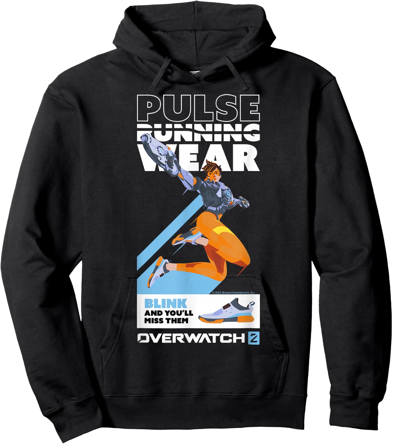 Overwatch 2 Tracer Pulse Running Wear Poster Hoodie - Hoodie | Black