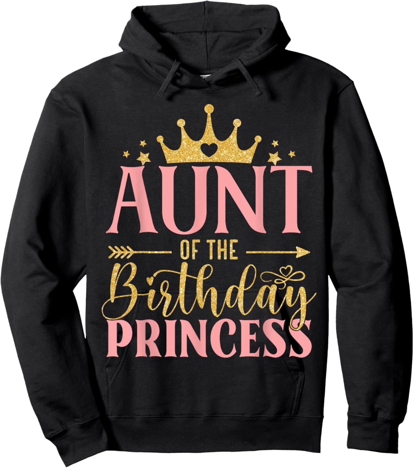 Birthday For Girl Outfit Aunt Of The Birthday Princess Hoodie - Hoodie | Black