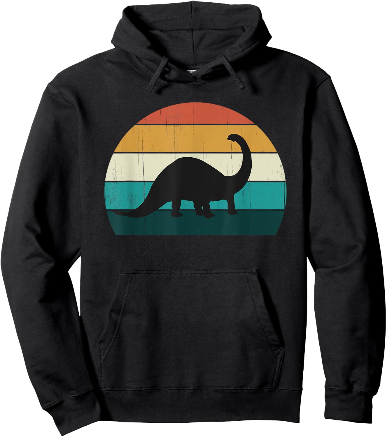 Funny Retro Dinosaur - Great Brachiosaurus Lovers Dino Gift Hoodie - Hoodie | Black