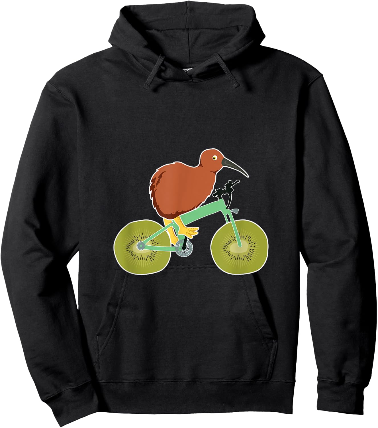 Funny Kiwi Grafik New Zealand Fruit and Bird Hoodie - Hoodie | Black
