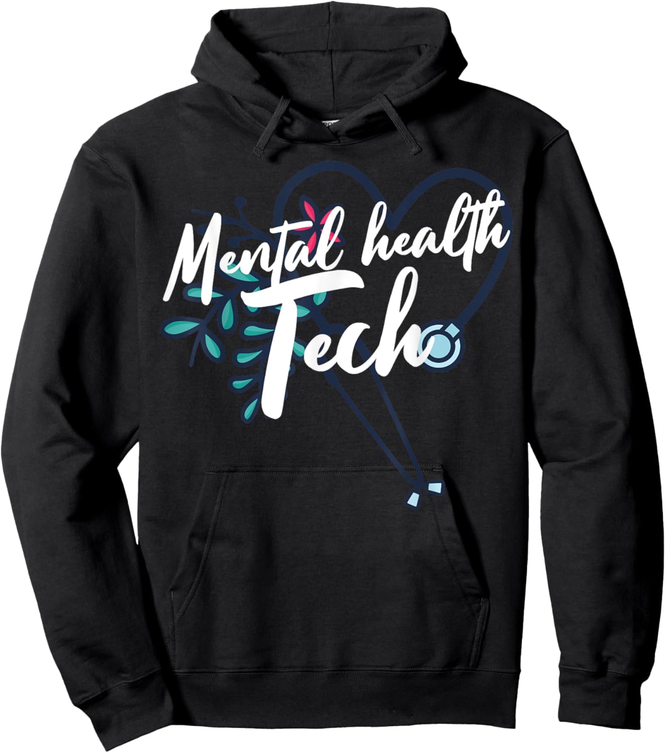 Mental Health Tech Healthcare Worker Psychiatric Technician Hoodie - Hoodie | Black