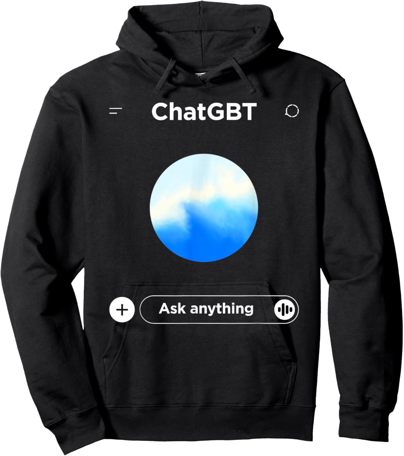 Chat GBT Ask Anything - Funny Ai Meme Parody Hoodie - Hoodie | Black