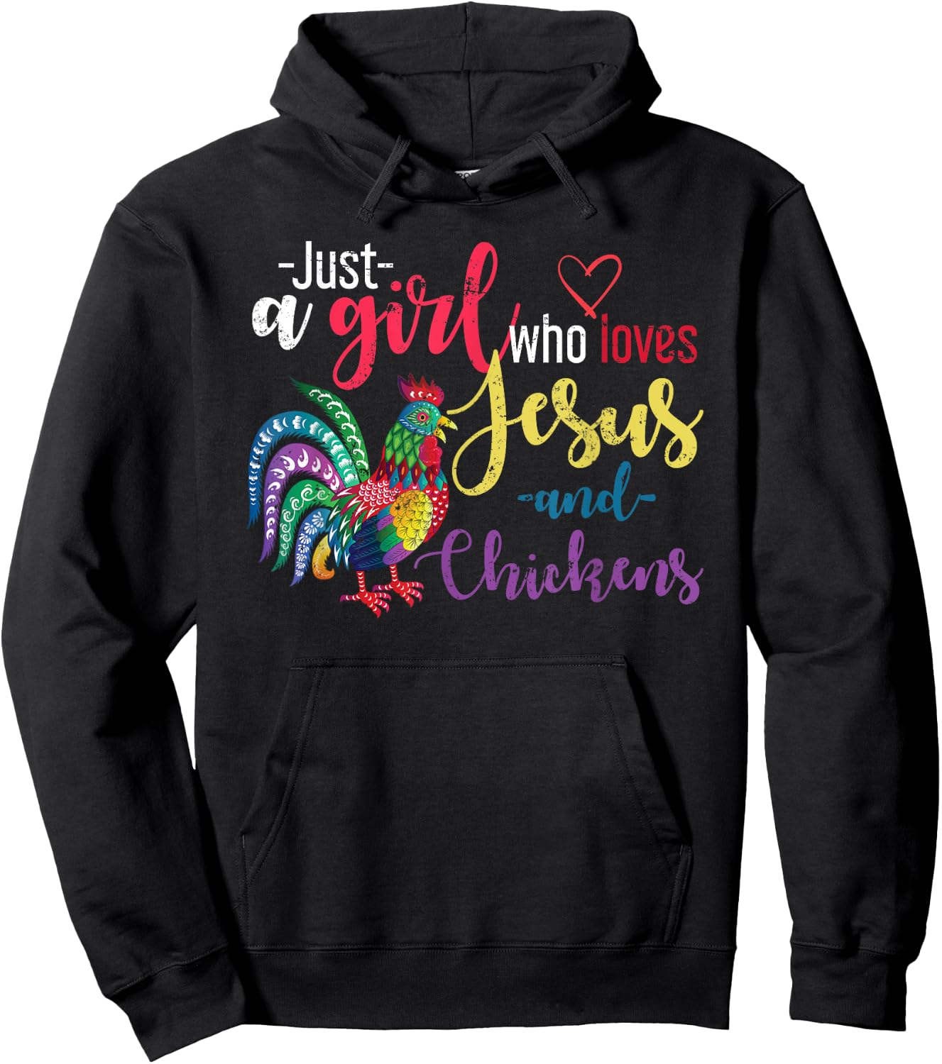 Just A Girl Wo Loves Jesus And Chickens Jesus Hoodie - Hoodie | Black