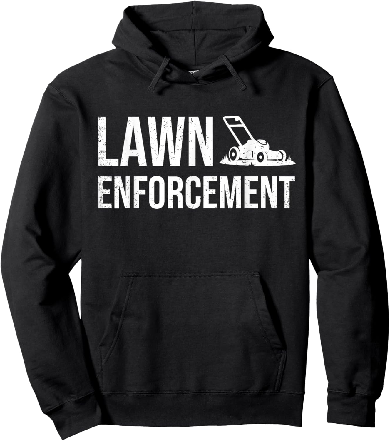 Lawn Enforcement Funny Gardener Gift Dad Farthers Day Hoodie - Hoodie | Black