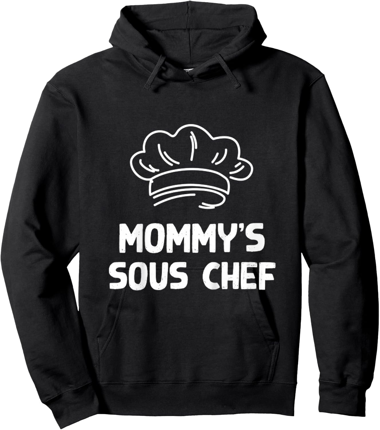 Kids Mommy's Sous Chef Cooking Matching Mother's Day Daughter Hoodie - Hoodie | Black