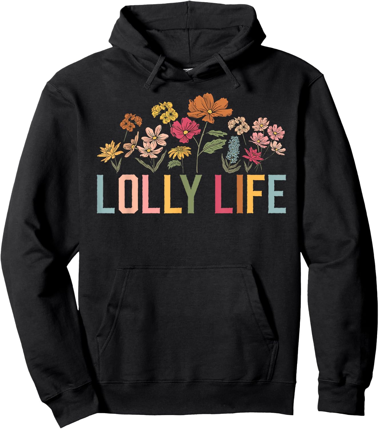 Lolly Life Lolly Grandmother Lolly Grandma Hoodie - Hoodie | Black