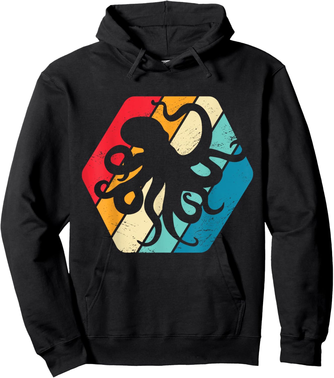 Krake Tintenfisch Octopus Ozean Meer Retro Hoodie - Hoodie | Black
