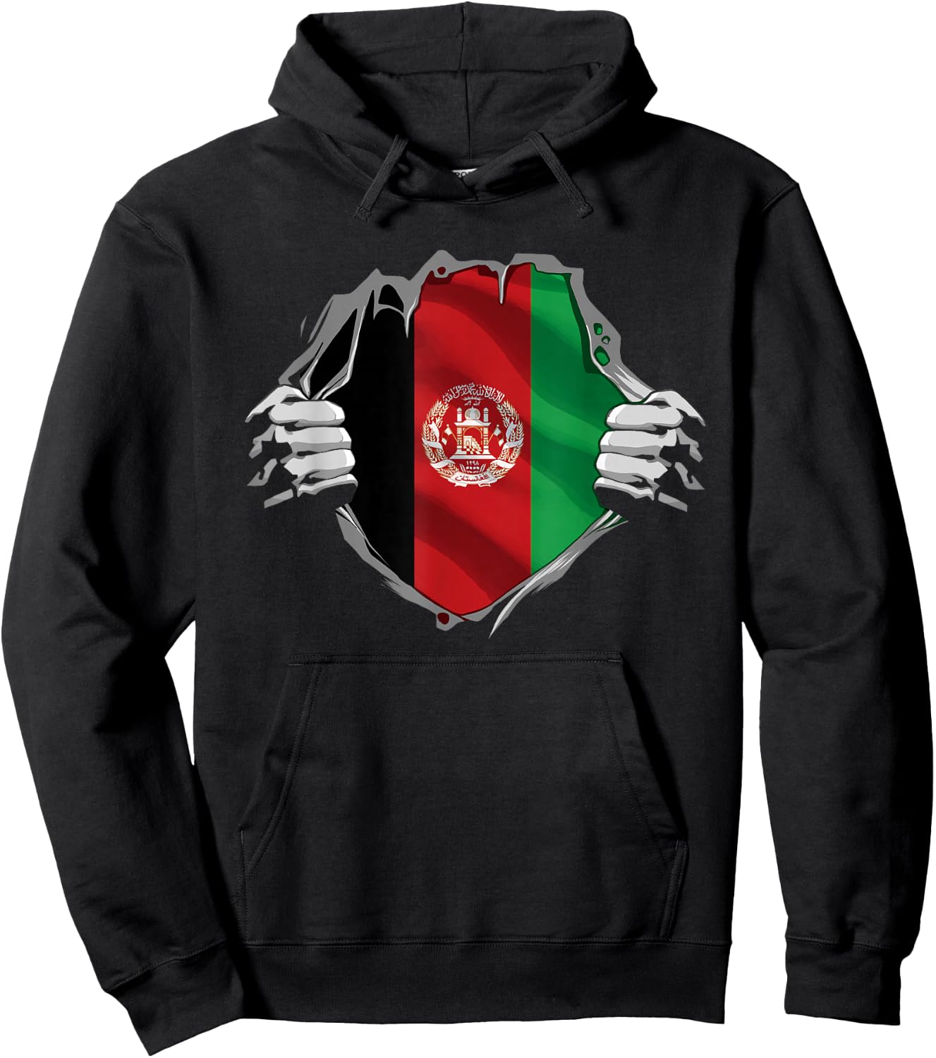 Afghan Super Afghanistan Flag Afghani Roots Heritage Hoodie - Hoodie | Black