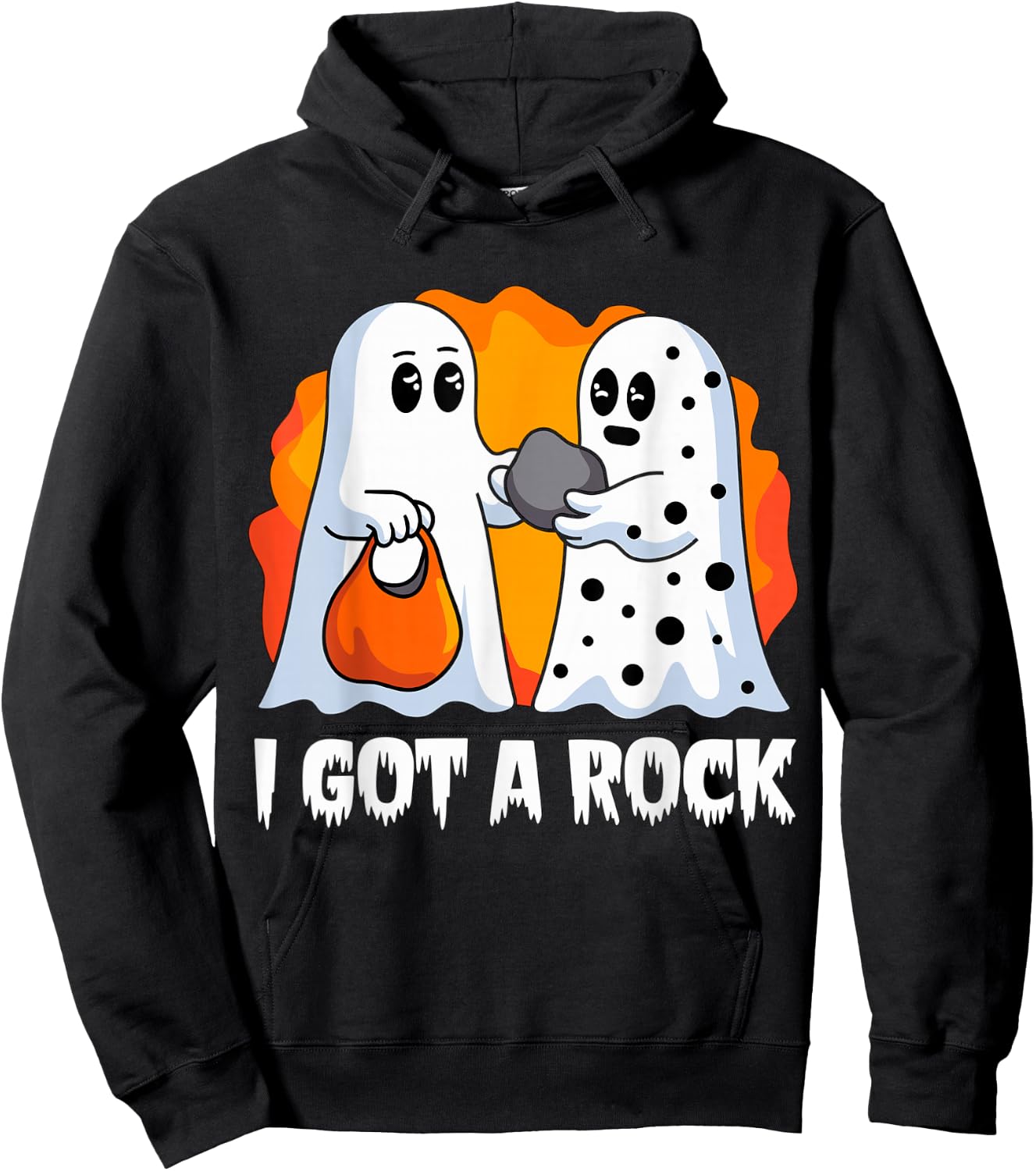 I got a Rock funny Ghost Halloween Party Hoodie - Hoodie | Black