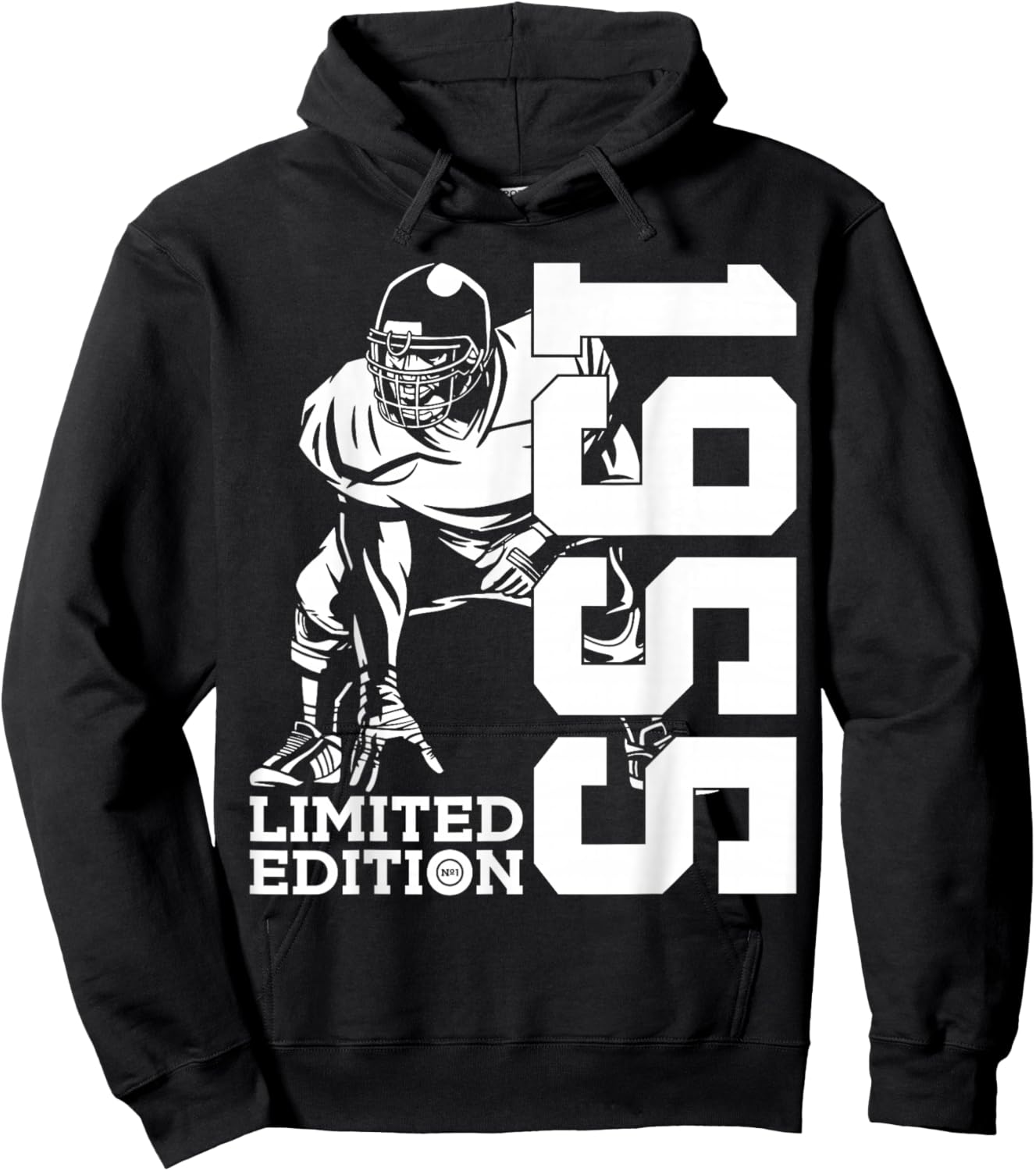 71st BIRTHDAY FOOTBALL LIMITED EDITION 1955 Hoodie - Hoodie | Black