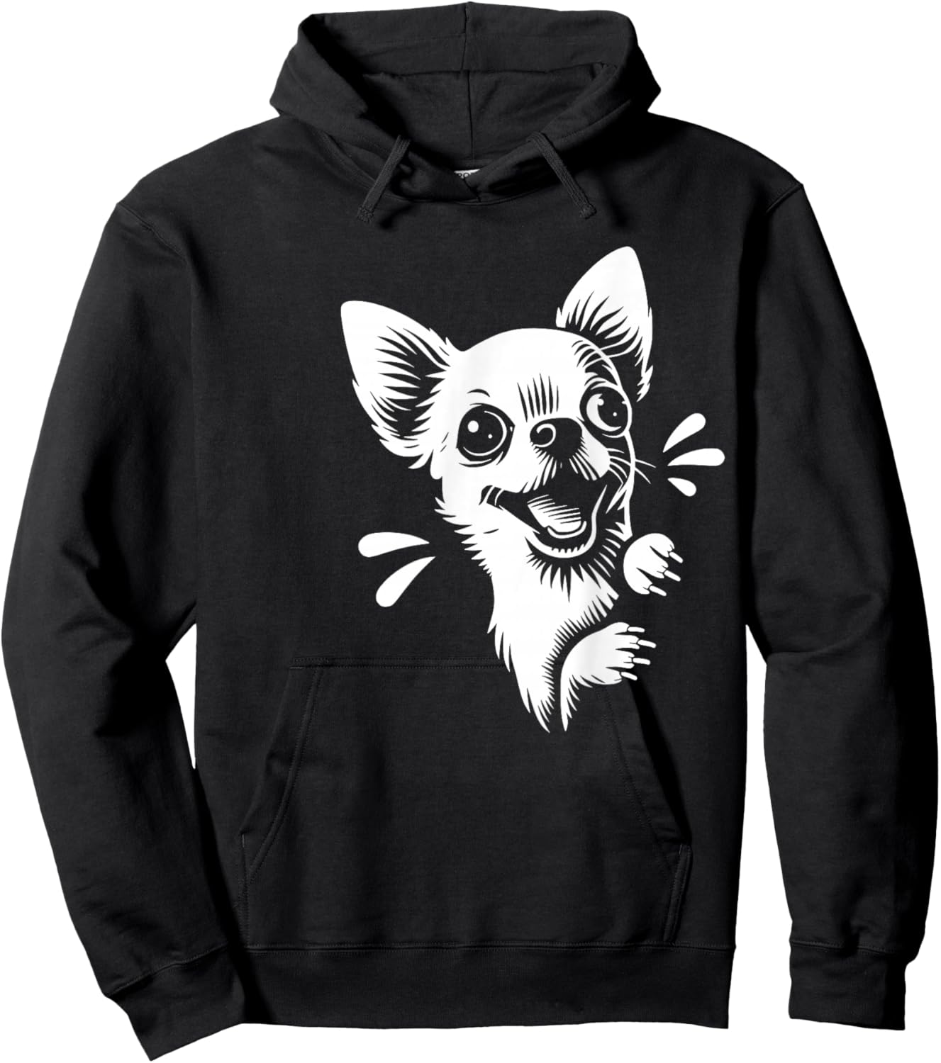 Funny Chihuahua Scout Dog Graphic Design Hoodie - Hoodie | Black