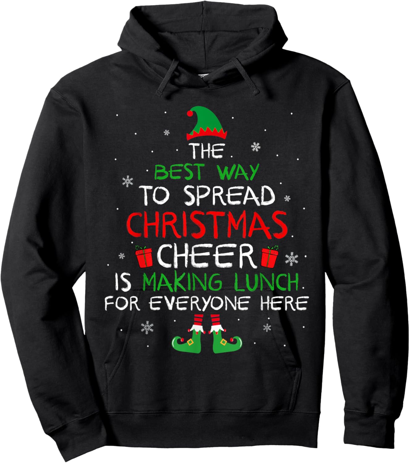 Best Way To Spread Christmas Cheer Is Making Lunch Family Hoodie - Hoodie | Black