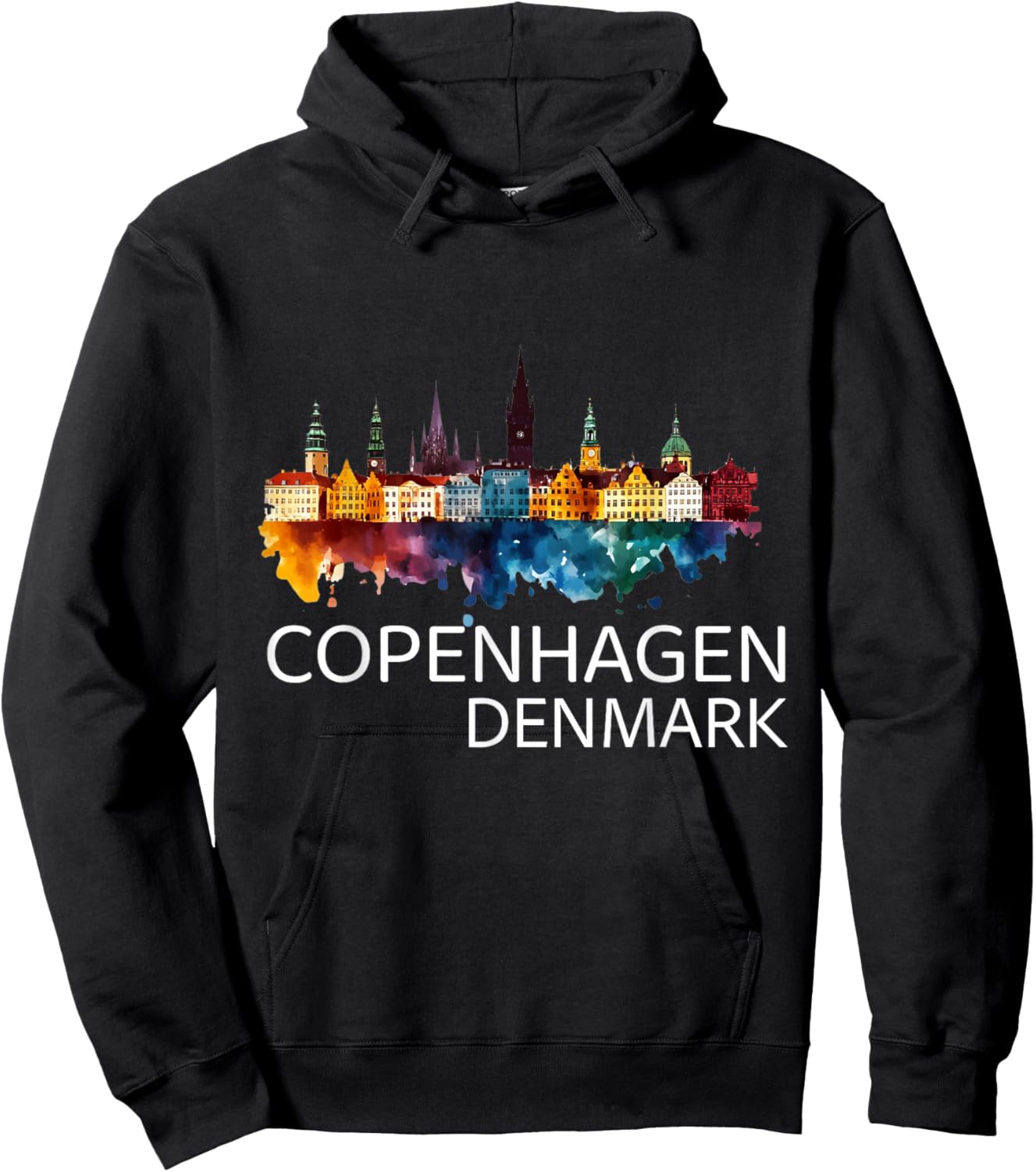 Copenhagen Souvenir Denmark Skyline Proud Danish Men Women Hoodie - Hoodie | Black